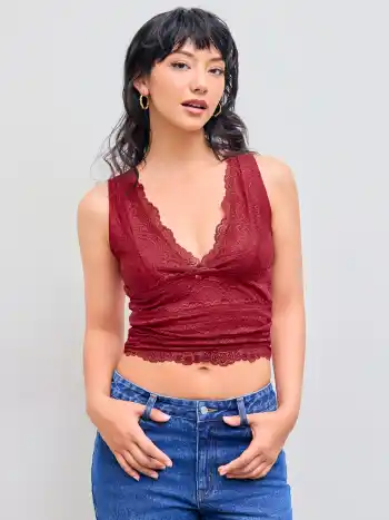 Lace Crop Tank Top
