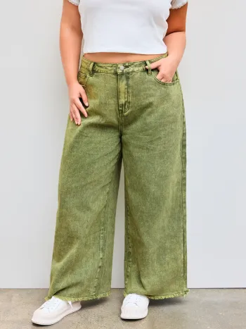 Denim-Taschen Gerade Jeans Kurve & Plus