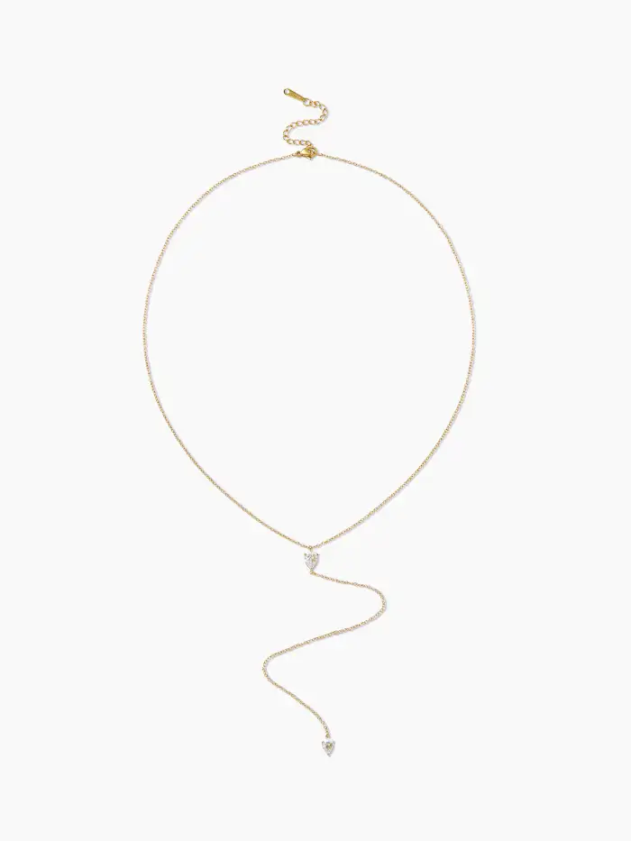 Stainless Steel 18K GOLD PLATED STAINLESS STEEL RHINESTONE DECOR Y