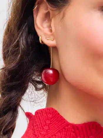 Cute Cherry Drop Earrings 