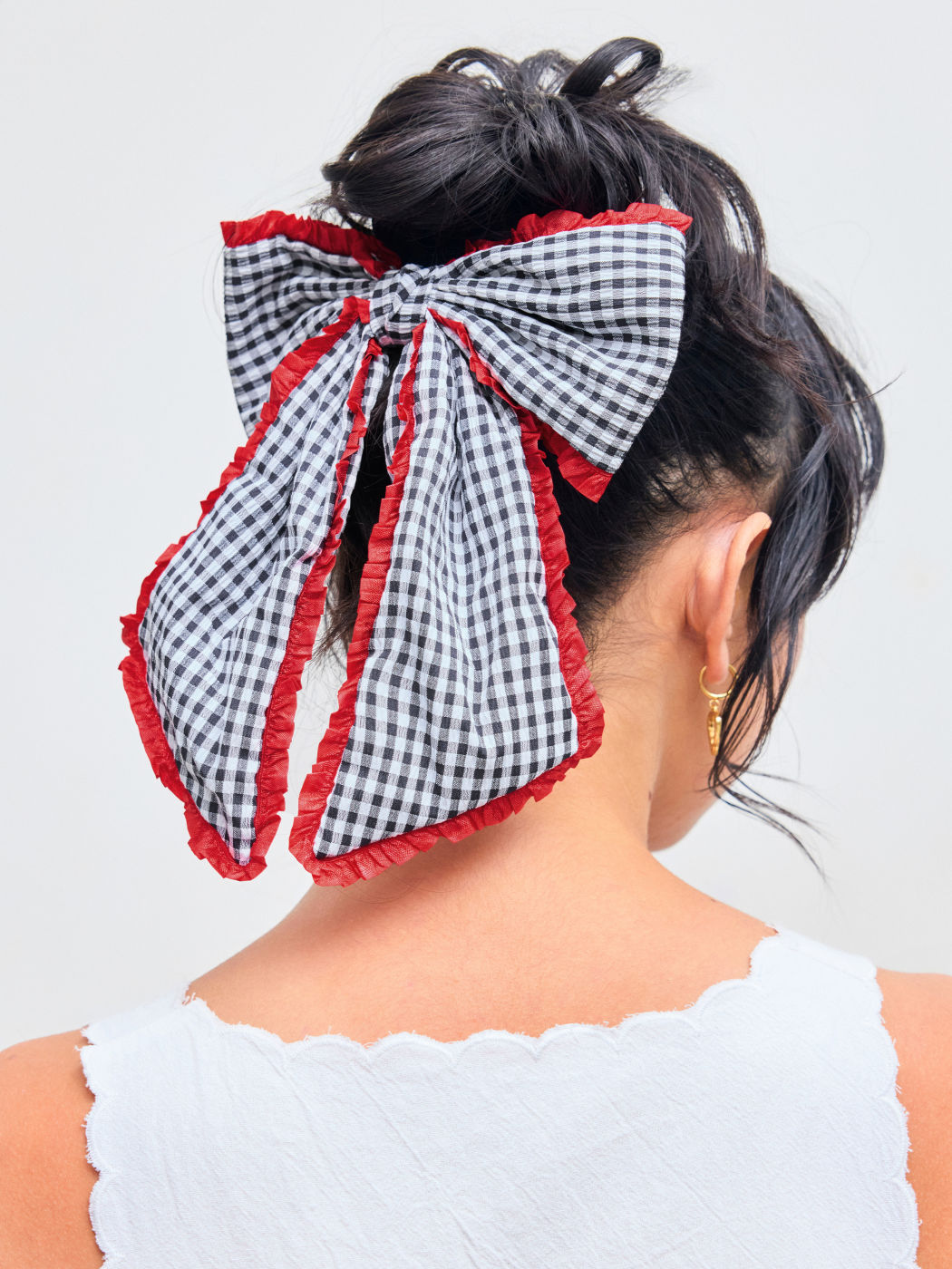 Schleife Gingham Haarspange