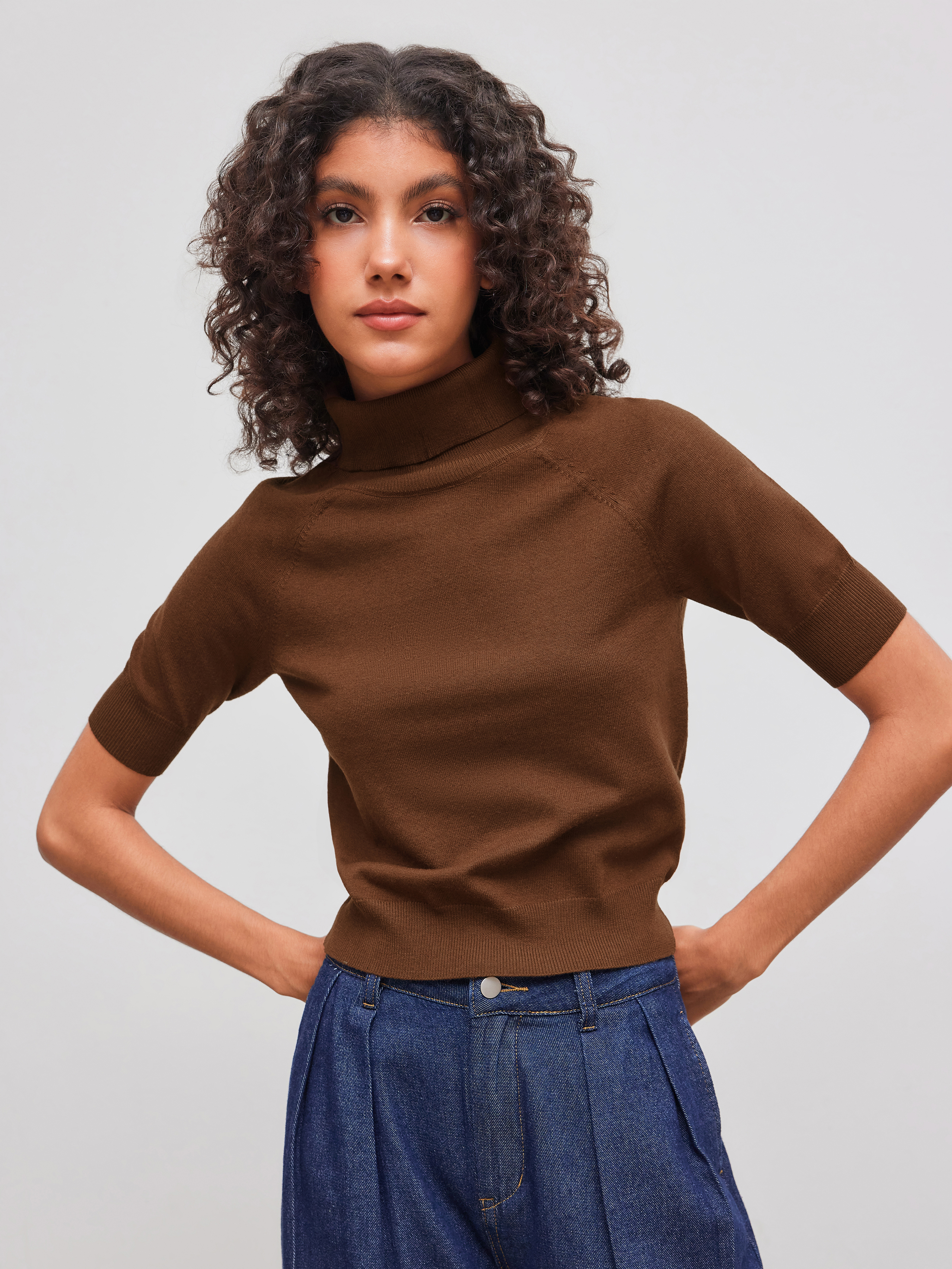 トップス Drop Shoulder Turtle-Neck Knit Dropped Shoulder Turtle Neck – SavvyBoutique