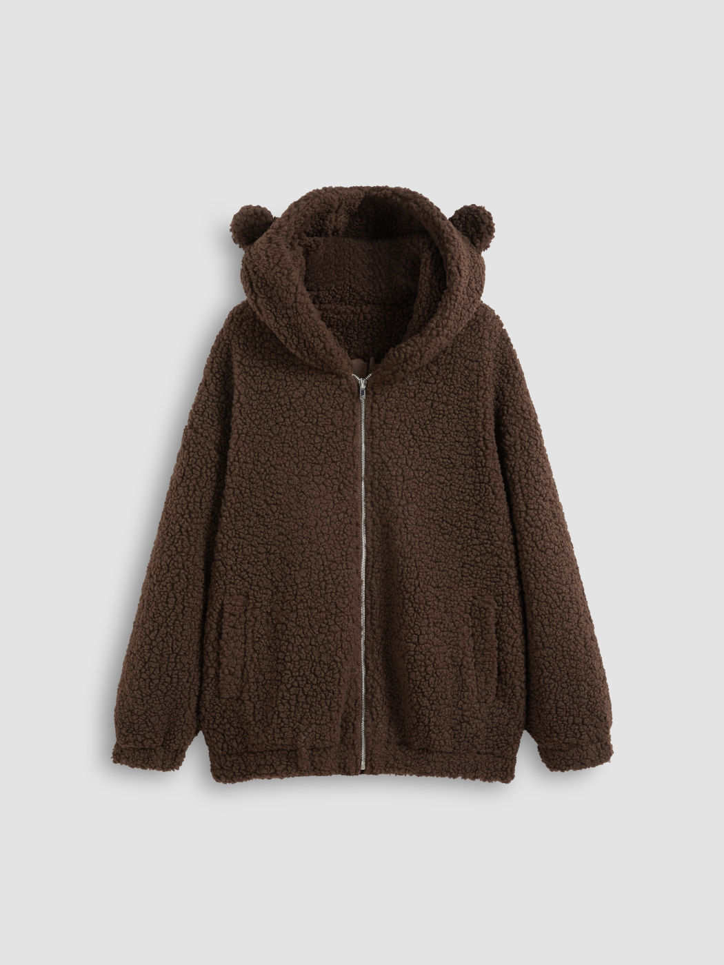 Teddy Fleece Jacket With Hood