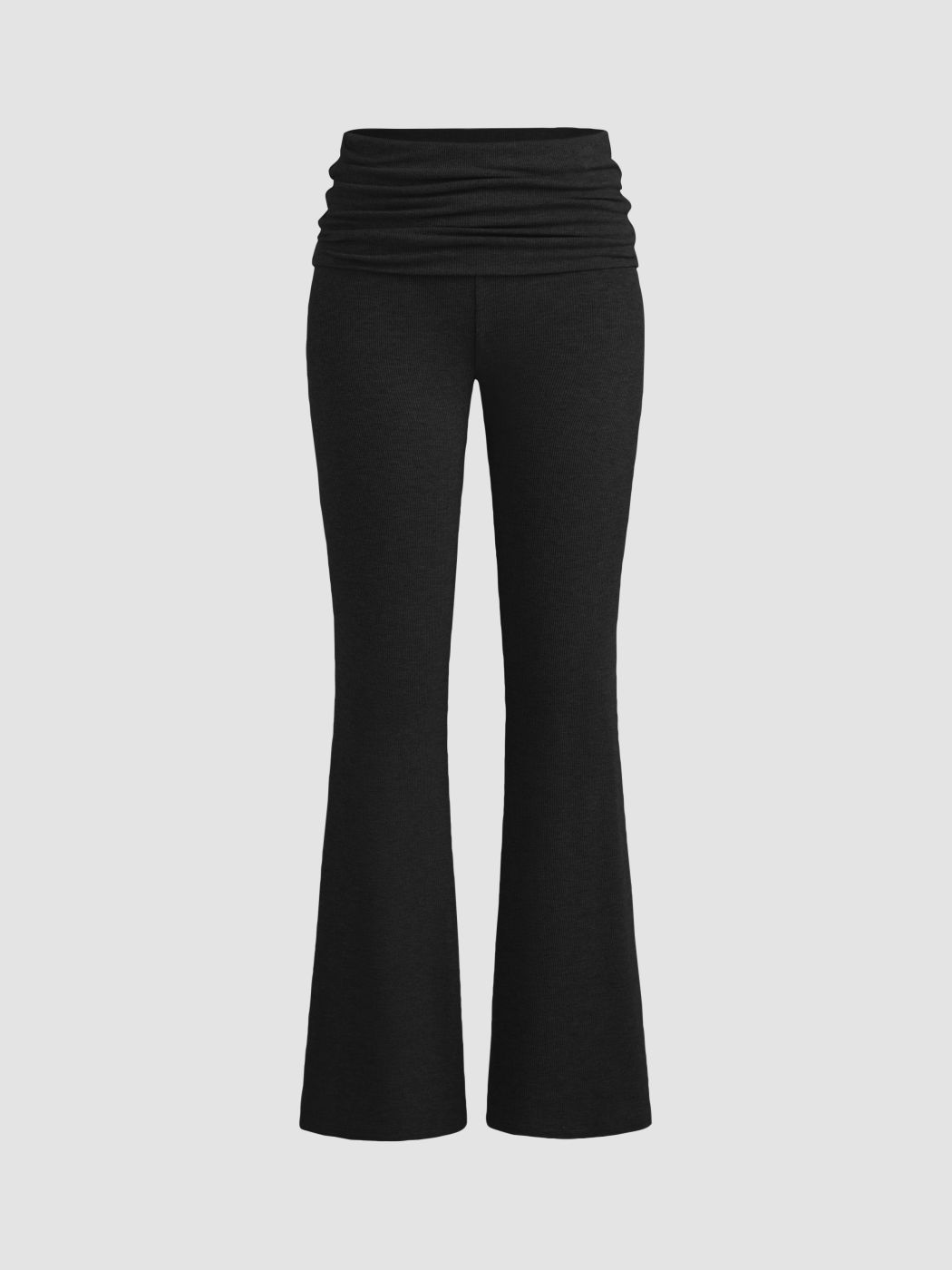 Pantaloni da yoga svasati con risvolto