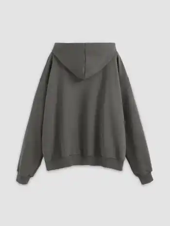 Übergroßer Kapuzenpullover mit Reißverschluss