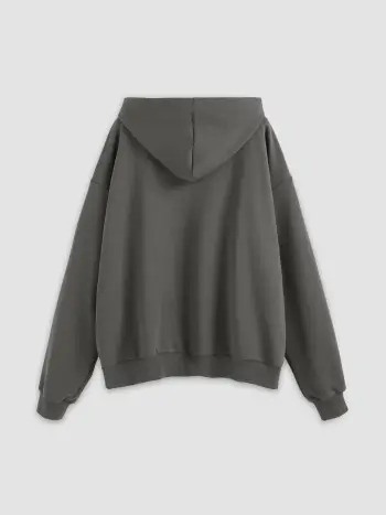 Figura Felpa con cappuccio oversize con cerniera
