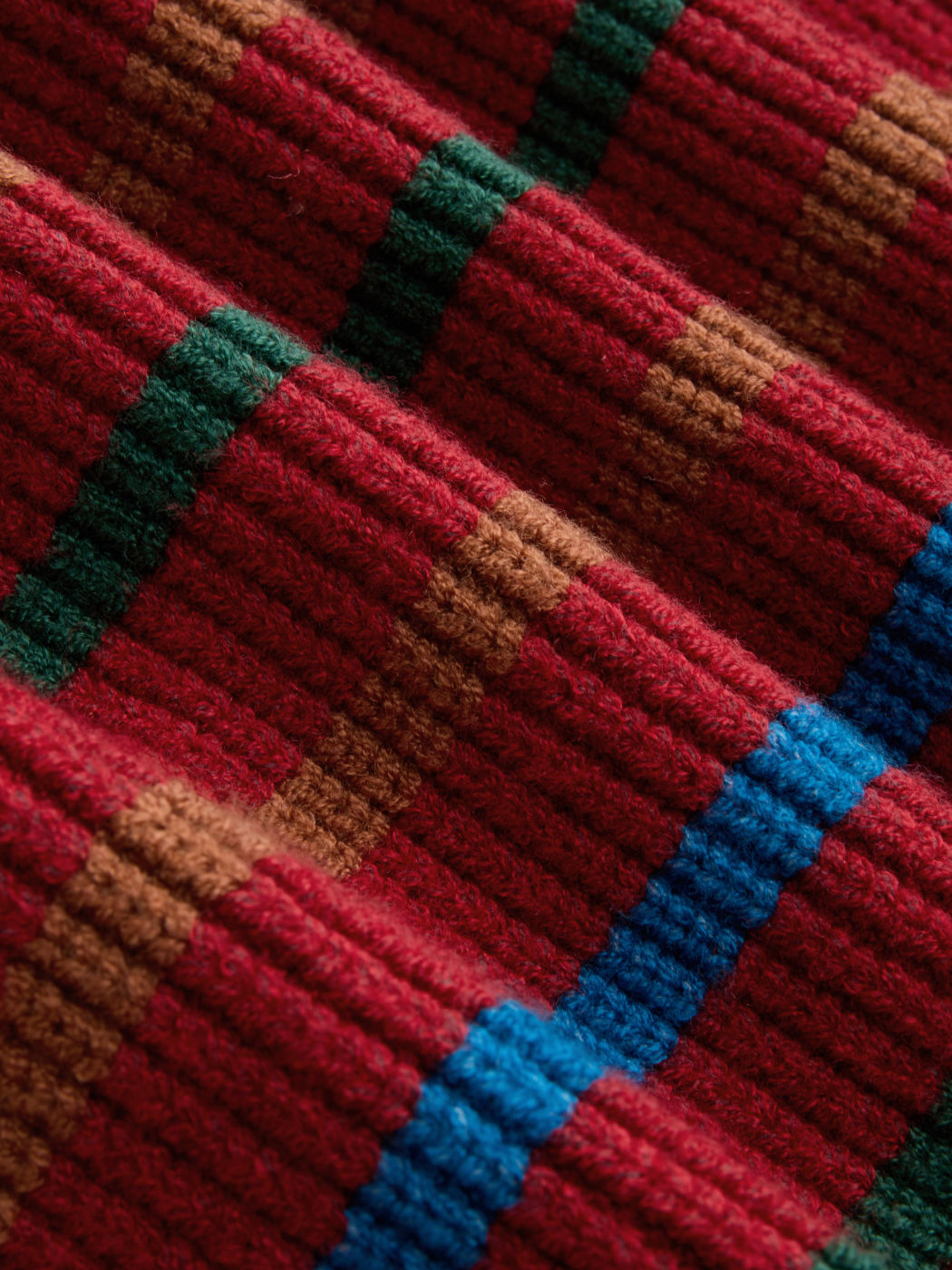 Streifen-Tie-Front-Strickjacke mit Rundhalsausschnitt