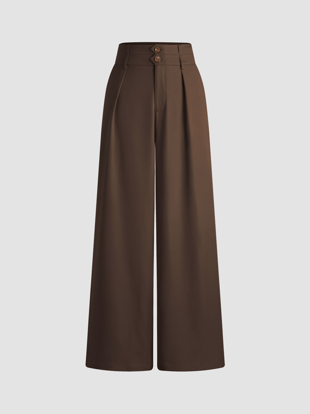 Knopf Mid Waist Weite Hosenbeine