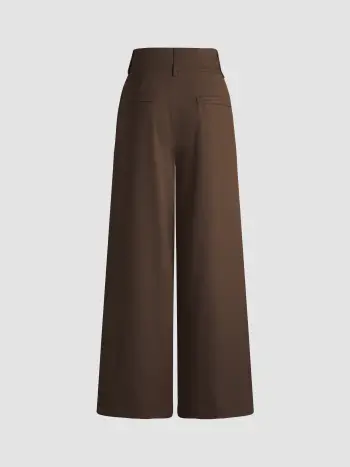 Mid Rise Straight Leg Trousers 