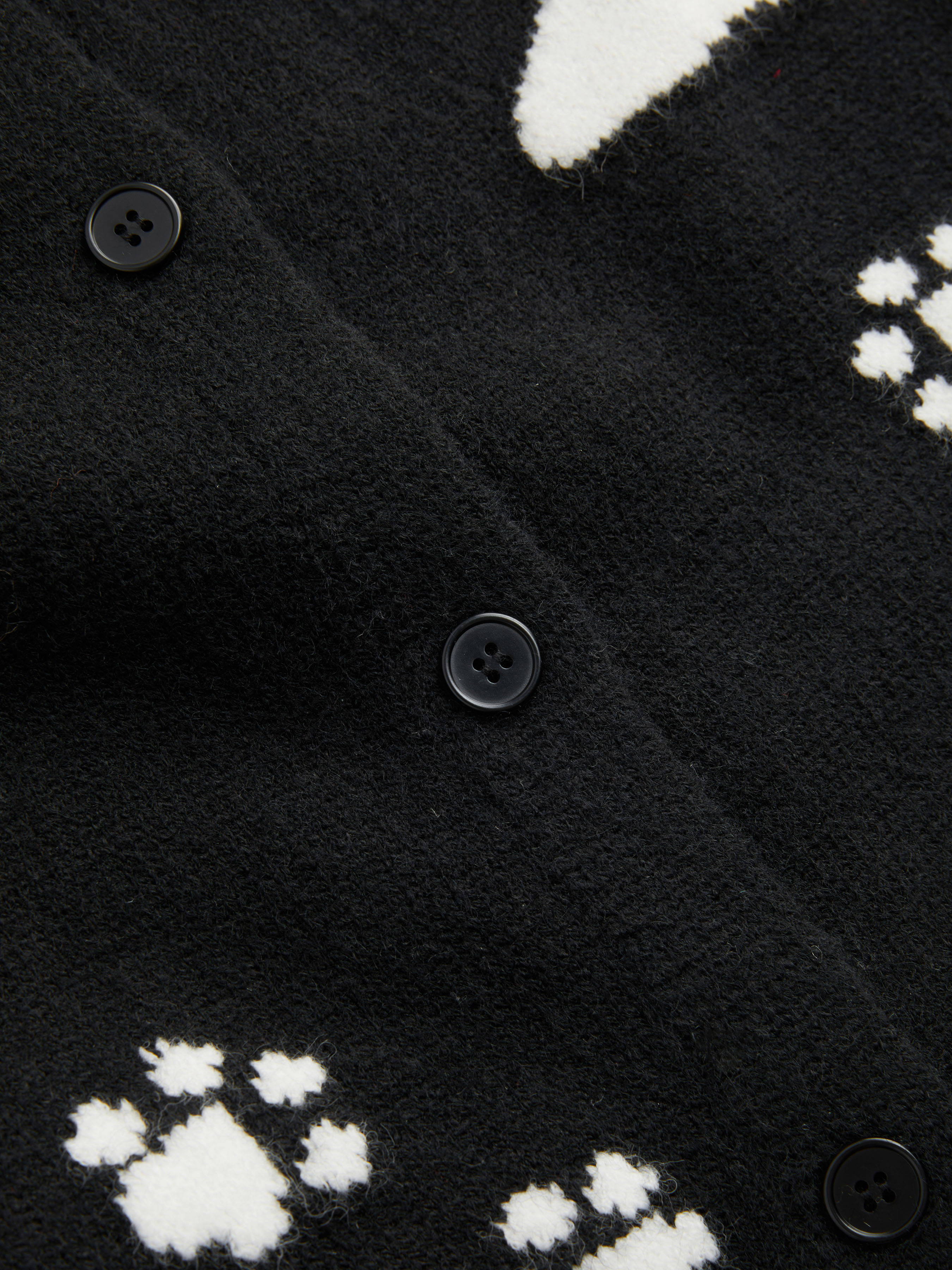 ニット生地 ニットカラー猫ボタンカーディガン For デイリーカジュアル