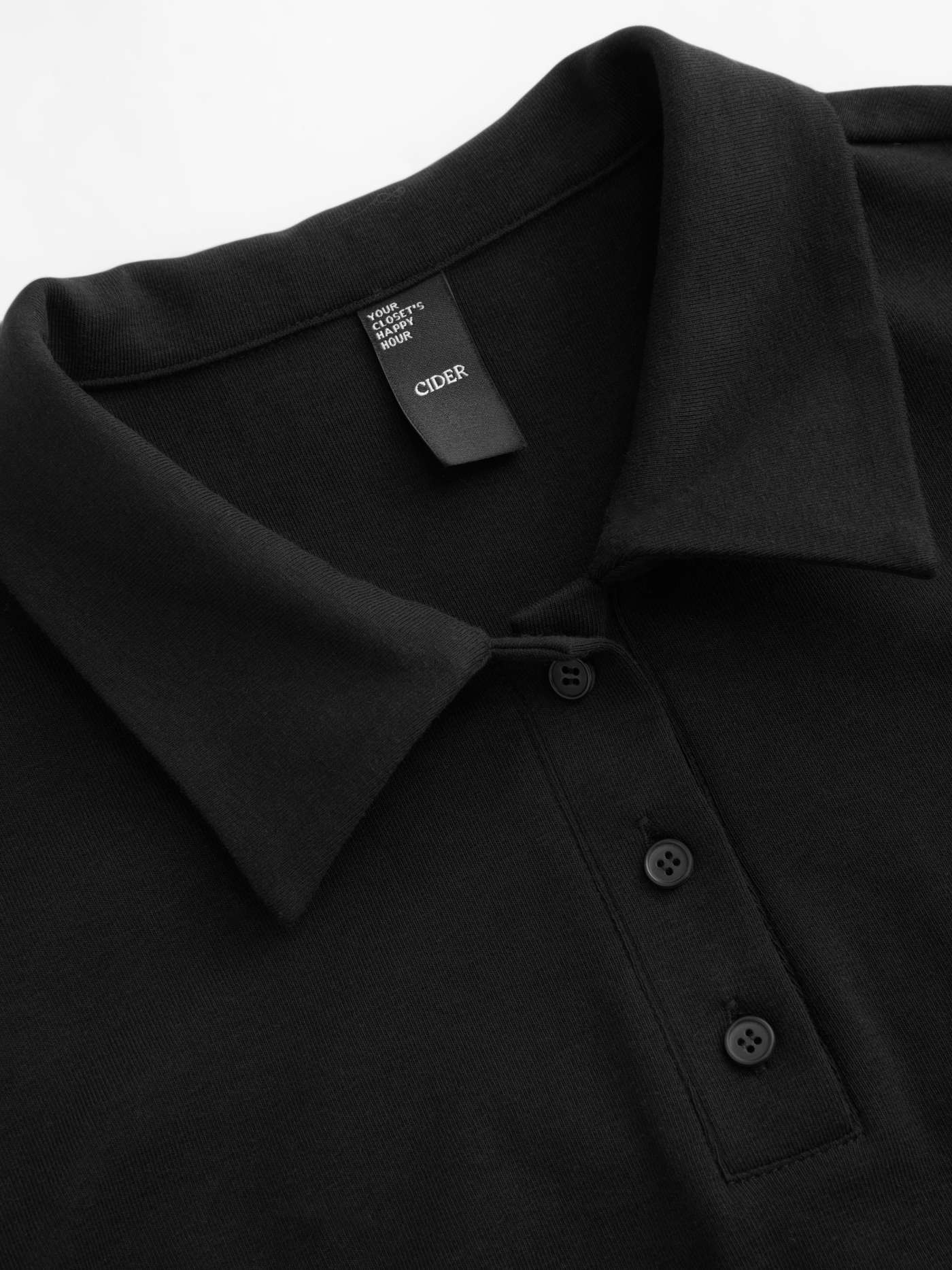 Cotton-blend Collar Solid Ruched Button Short Sleeve Top