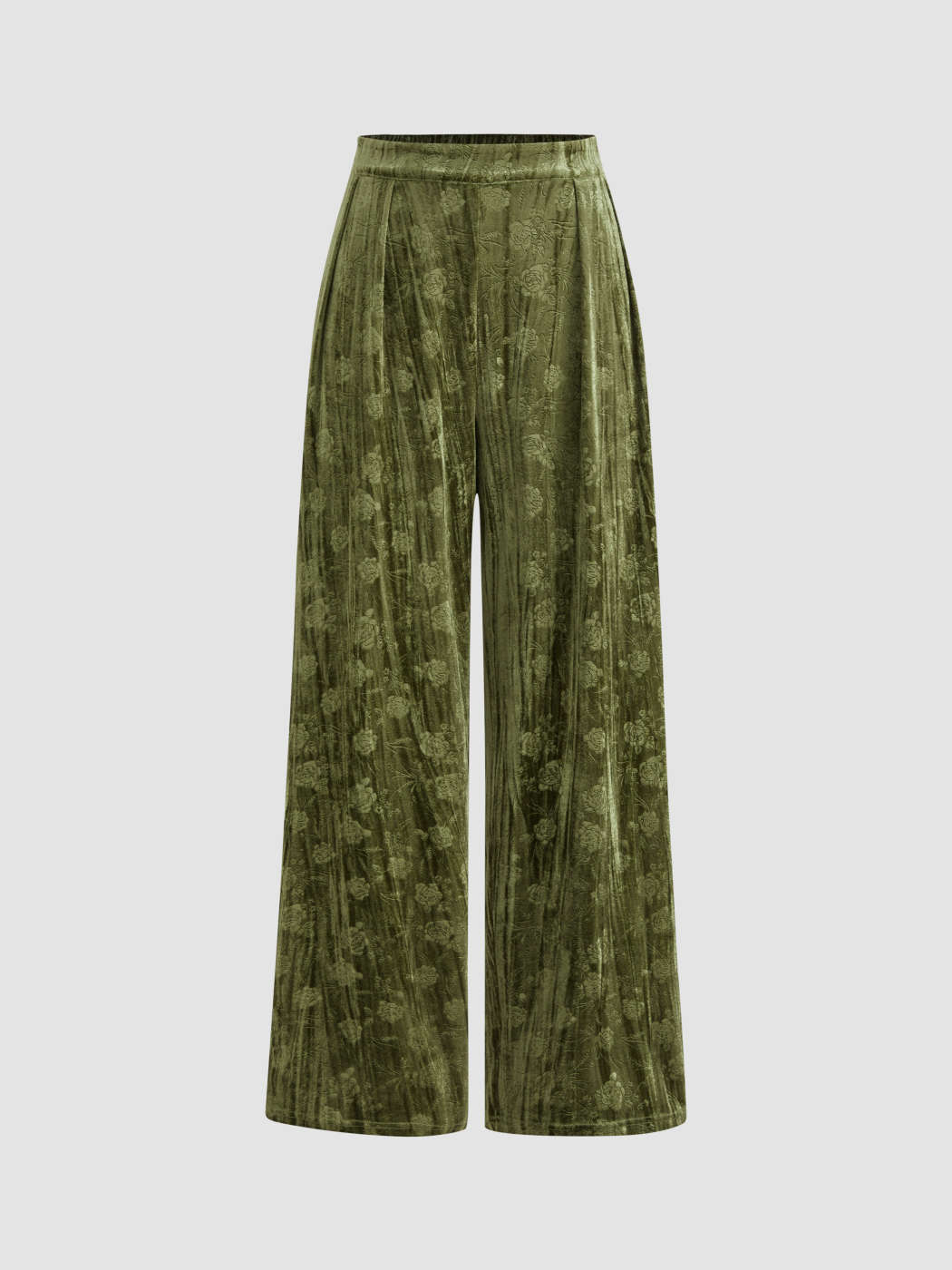 Slow Love Pantalon Verde Terciopelo Este Pantalón Efecto Faja De