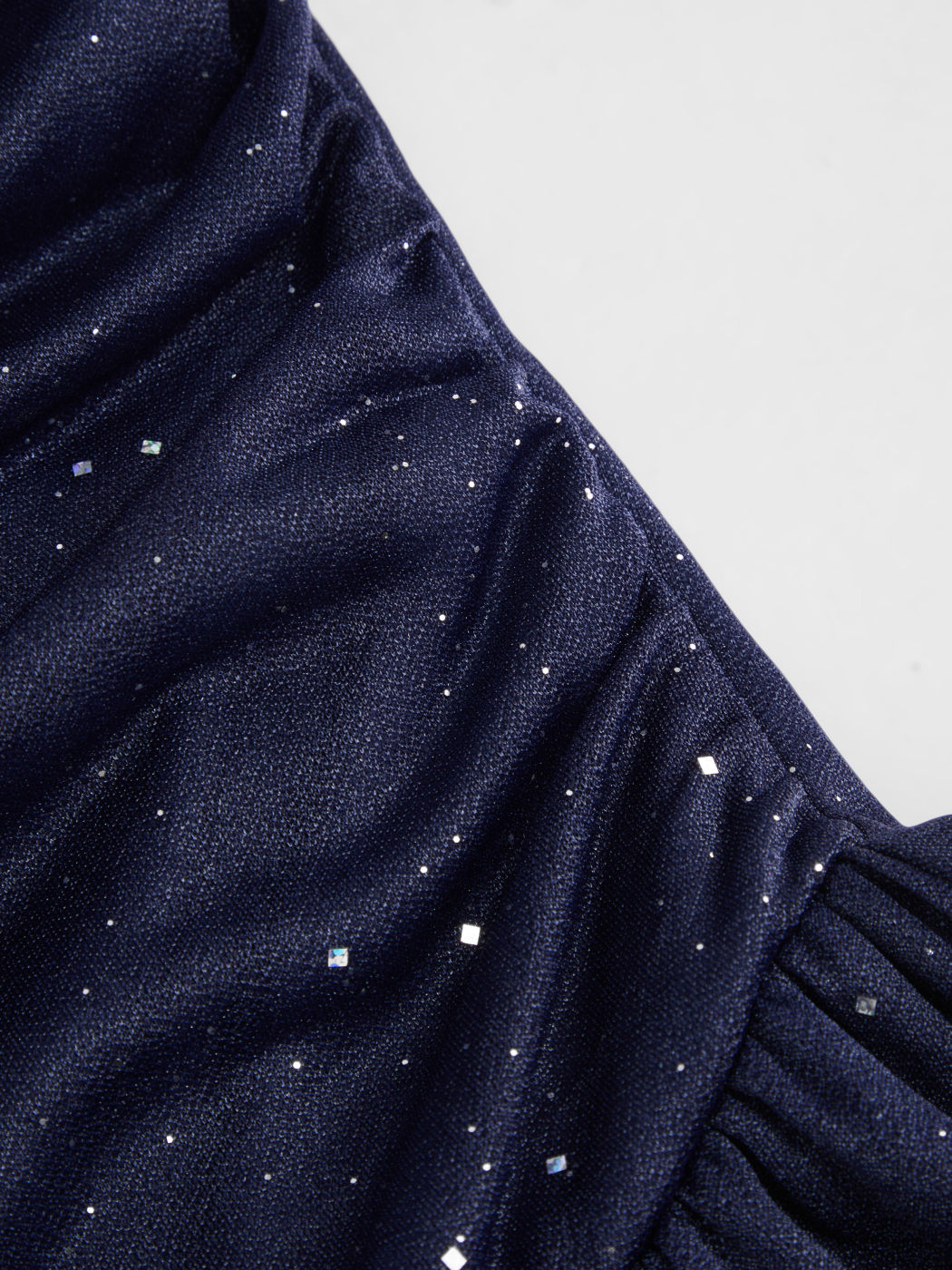 Pailletten Rüschen Mini Kleid