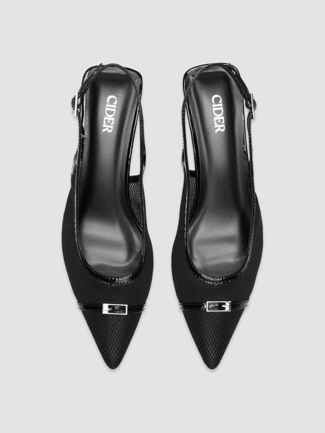 Mesh Slingback Absätze mit Schnalle