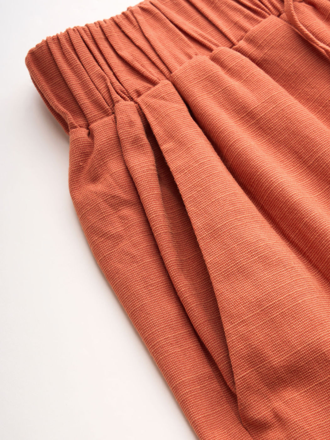Cotton-blend Mid Rise Floral Elastic Waist Wide Leg Trousers