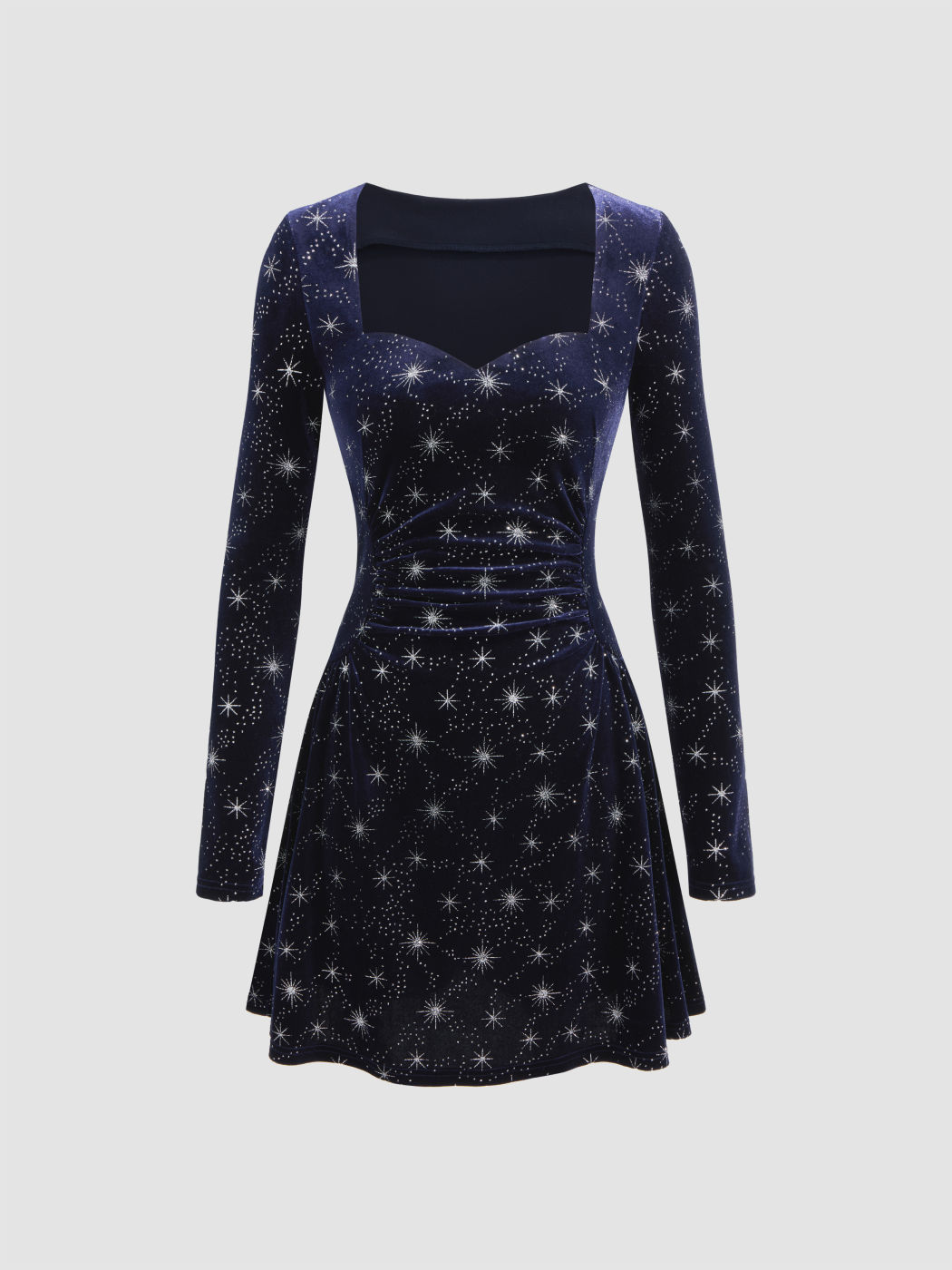 Samt Sweetheart Sternen-Glitzer Kurzes Kleid