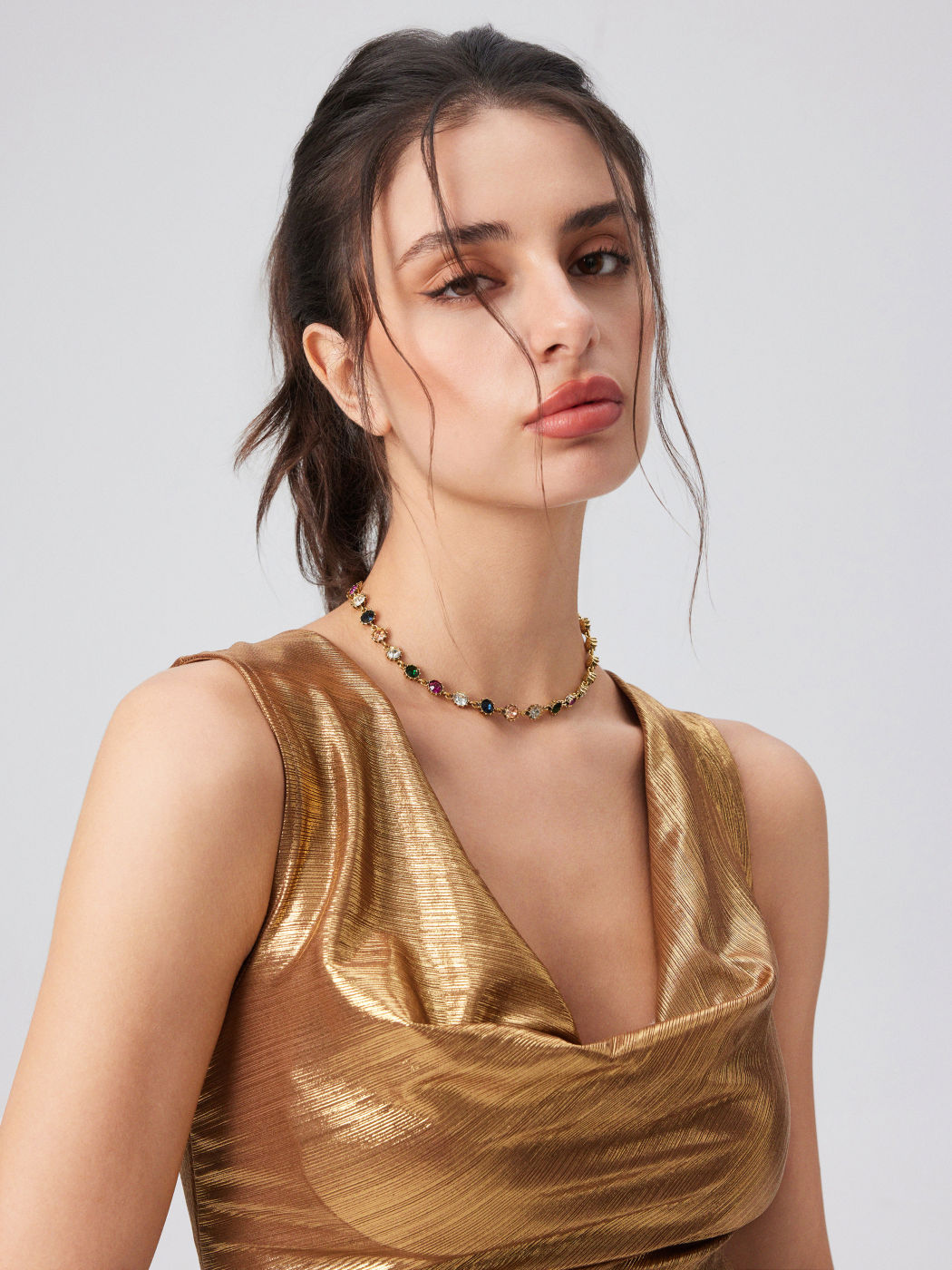 RHINESTONE CHAIN NECKLACE