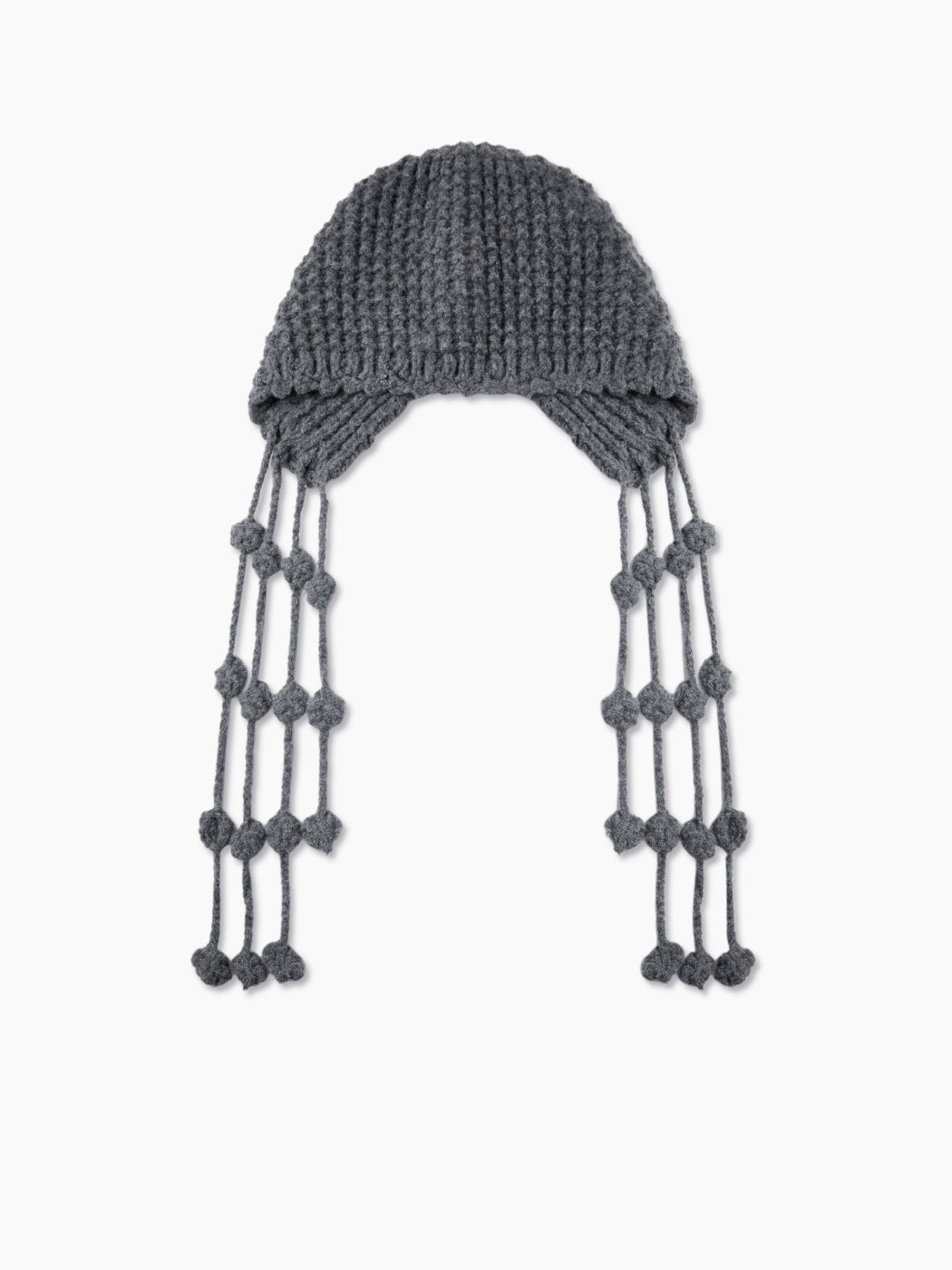 Strickmütze mit Tasseln