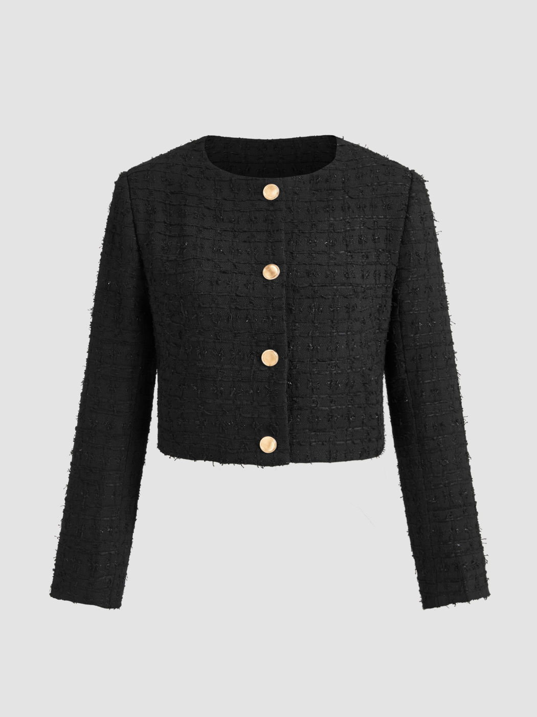 Tweed Round Neck Jacket