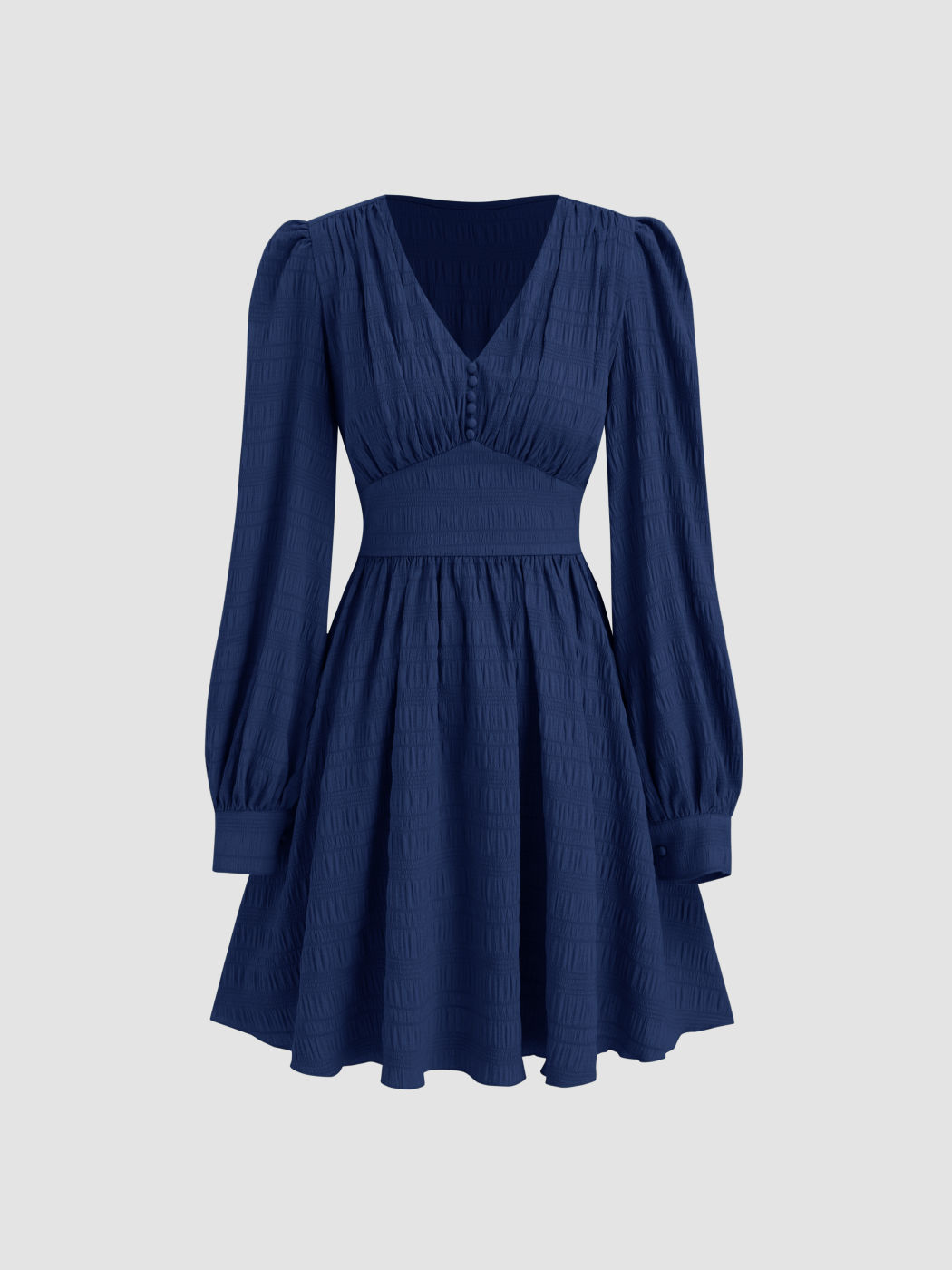 V-Ausschnitt Einfarbig Textur Korsett Rüschen Minikleid