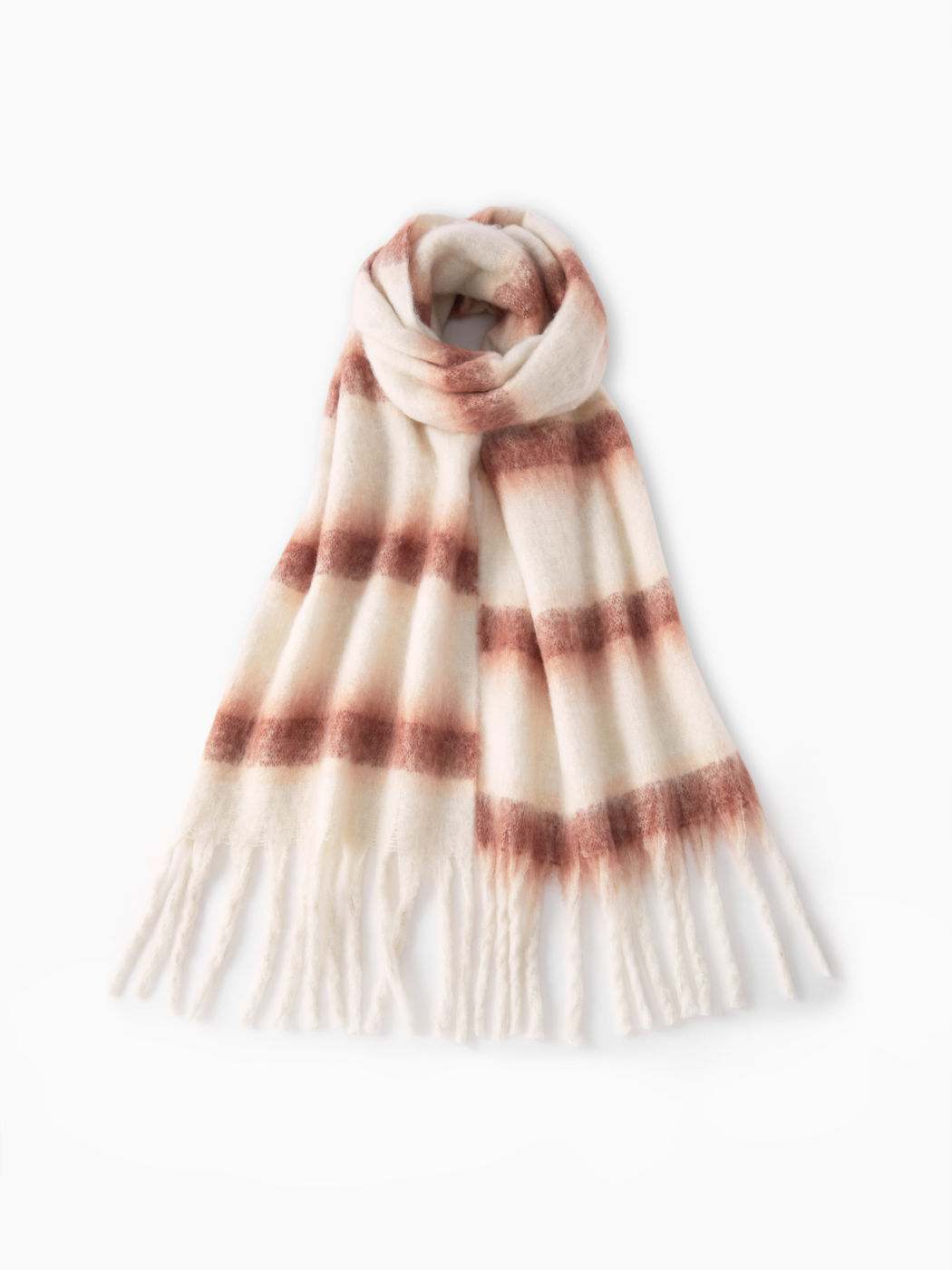 STRIPED TASSEL SCARF