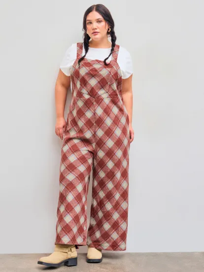 Boat Neck Gingham Bowknot Ruched Long Sleeve Top Curve & Plus