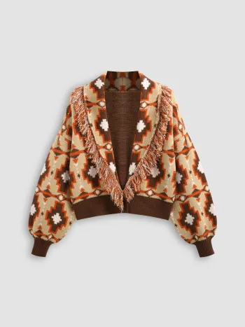 Boho Sweater With Tassels
