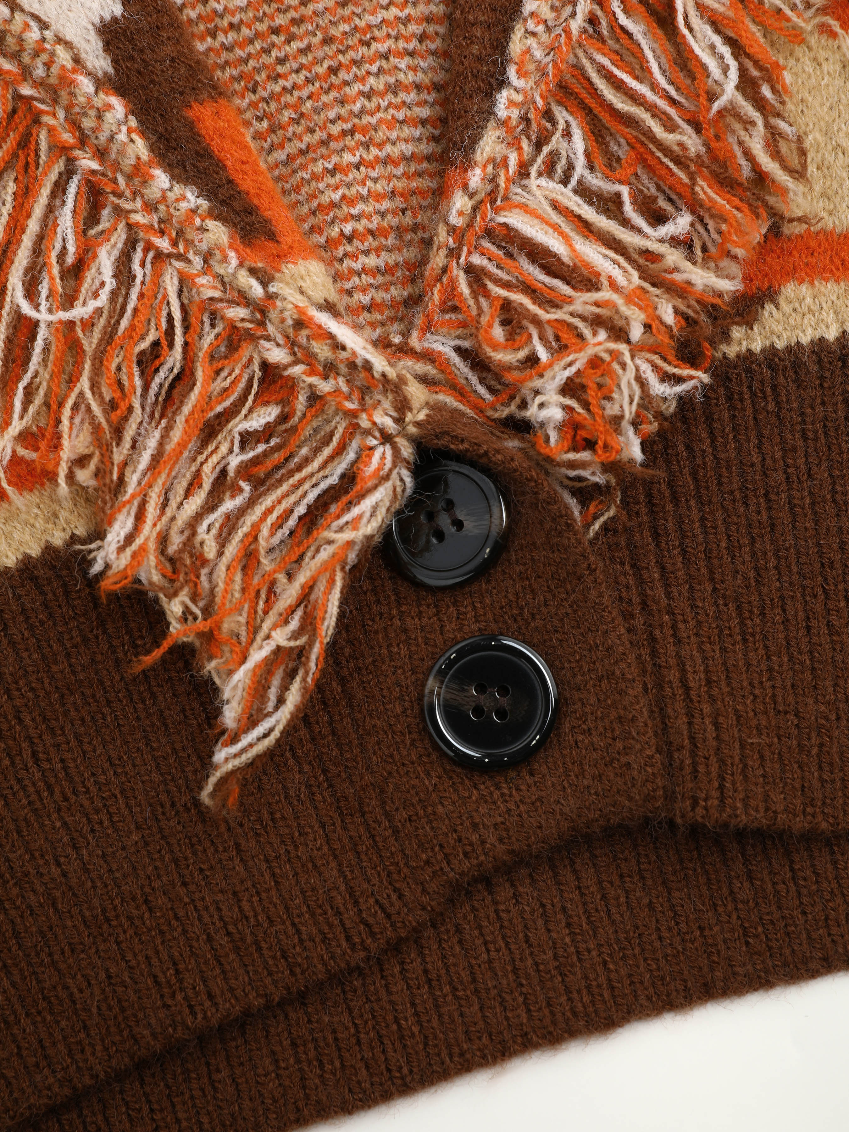 Knit Fabric Boho Sweater With Tassels