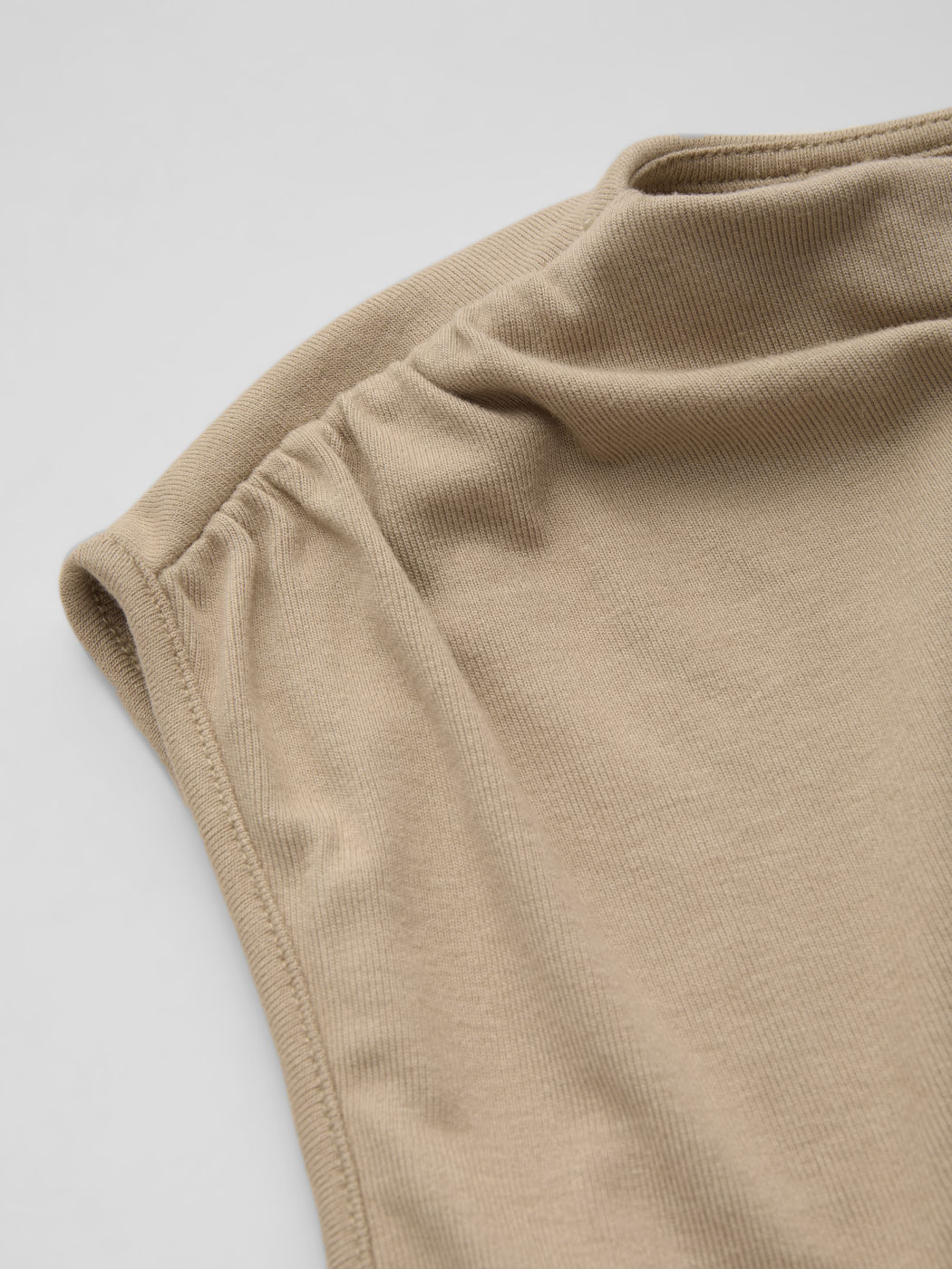 Asymmetrical Neck Ruched Tank Top