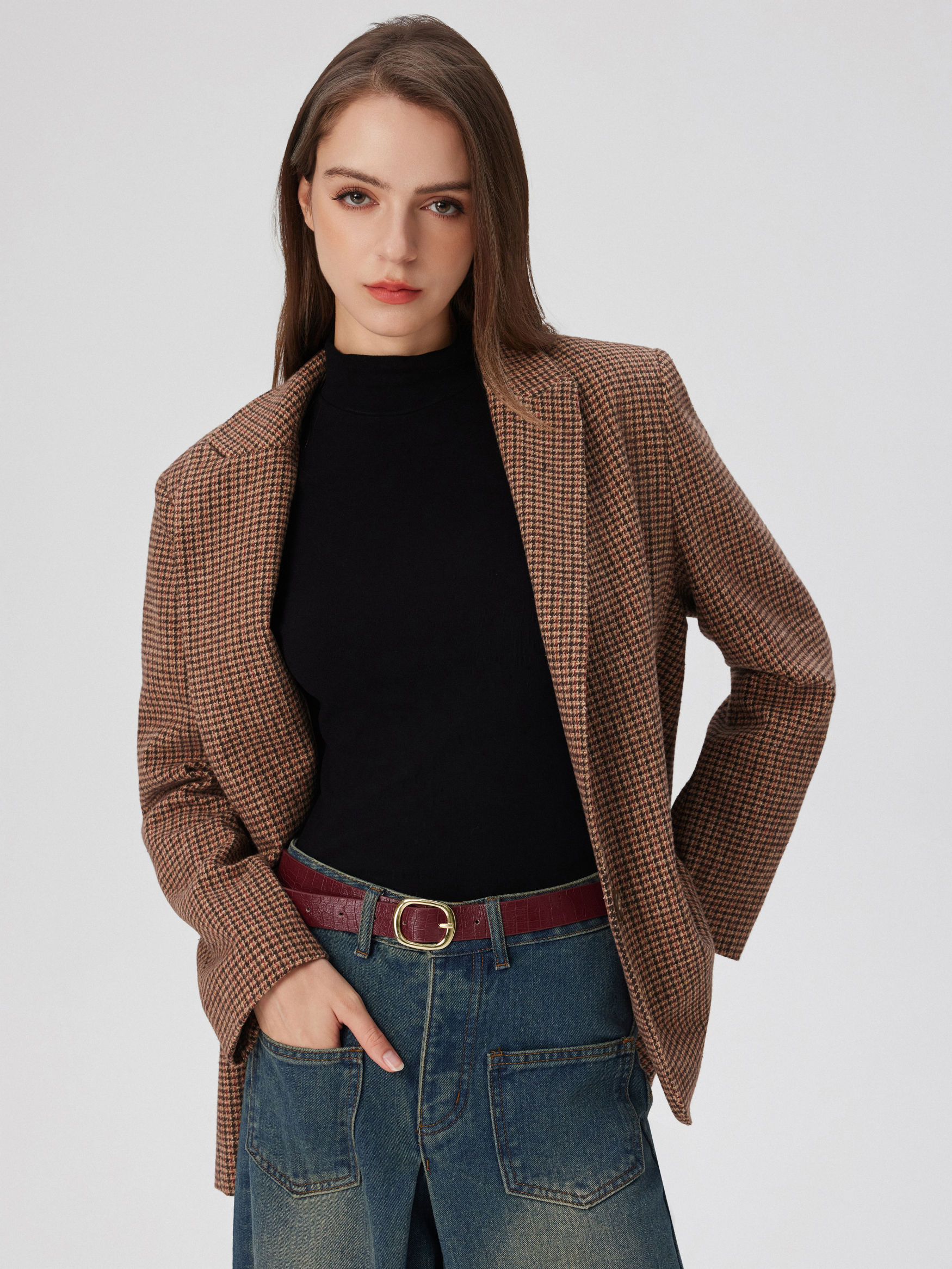 CROCODILE PRINT BUCKLE BELT