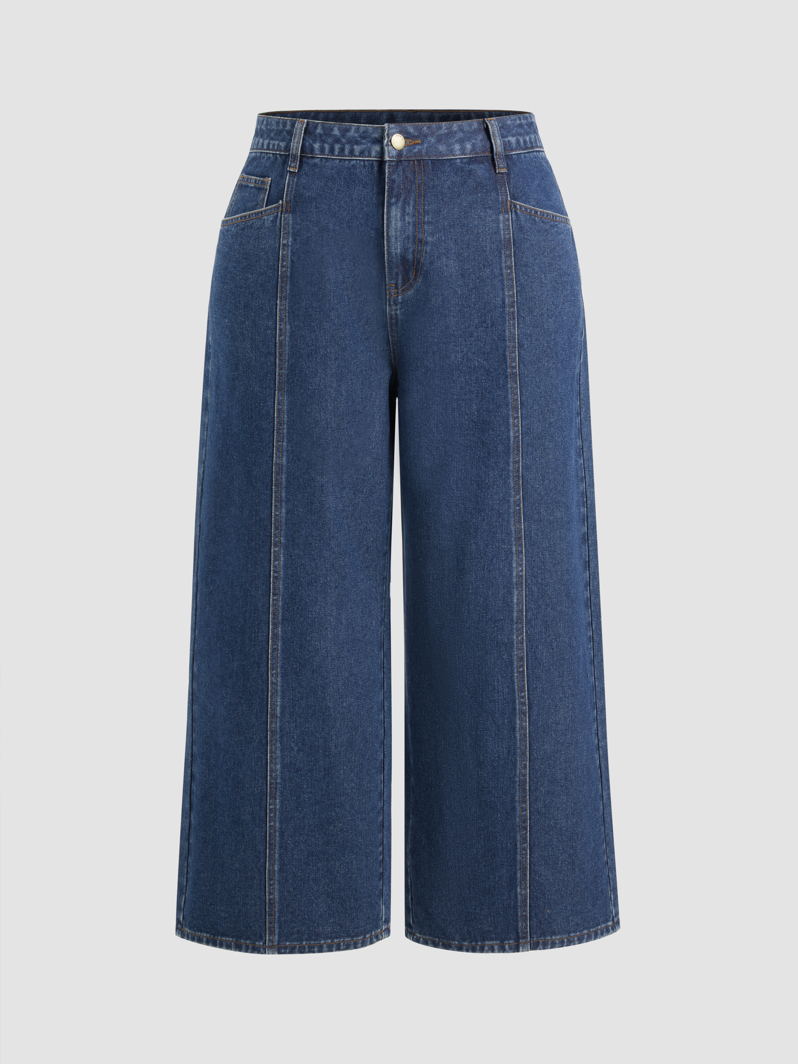 Denim High Waist Baggy Jeans Curve & Plus For School Work