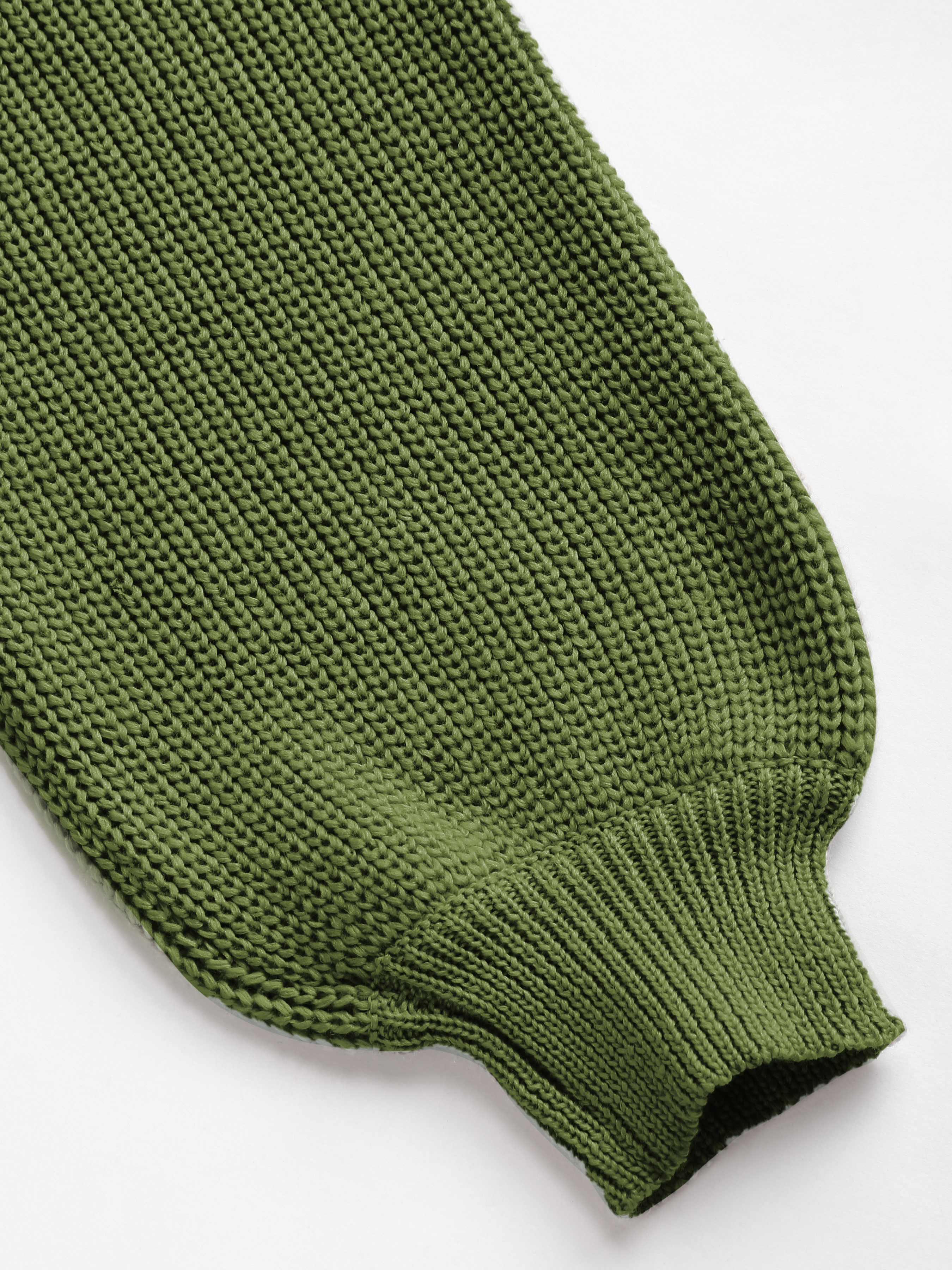 Fall Sweater Knit Fabric High Neck Solid Knitted Long Sleeve Crop Sweater