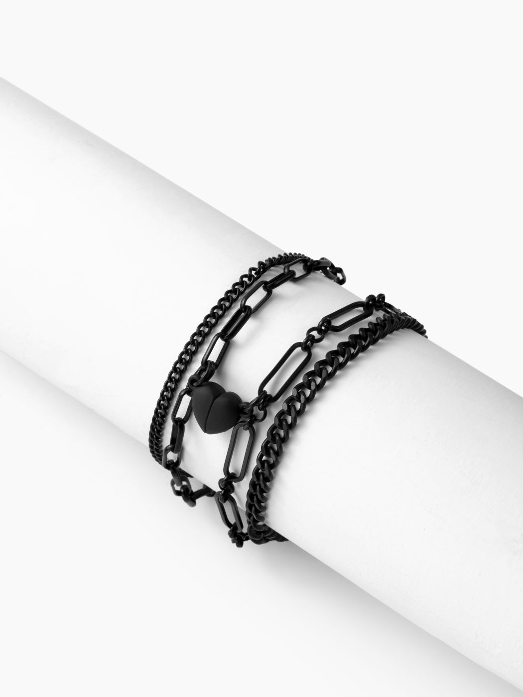 LAYERED CHAIN LOVE BRACELET