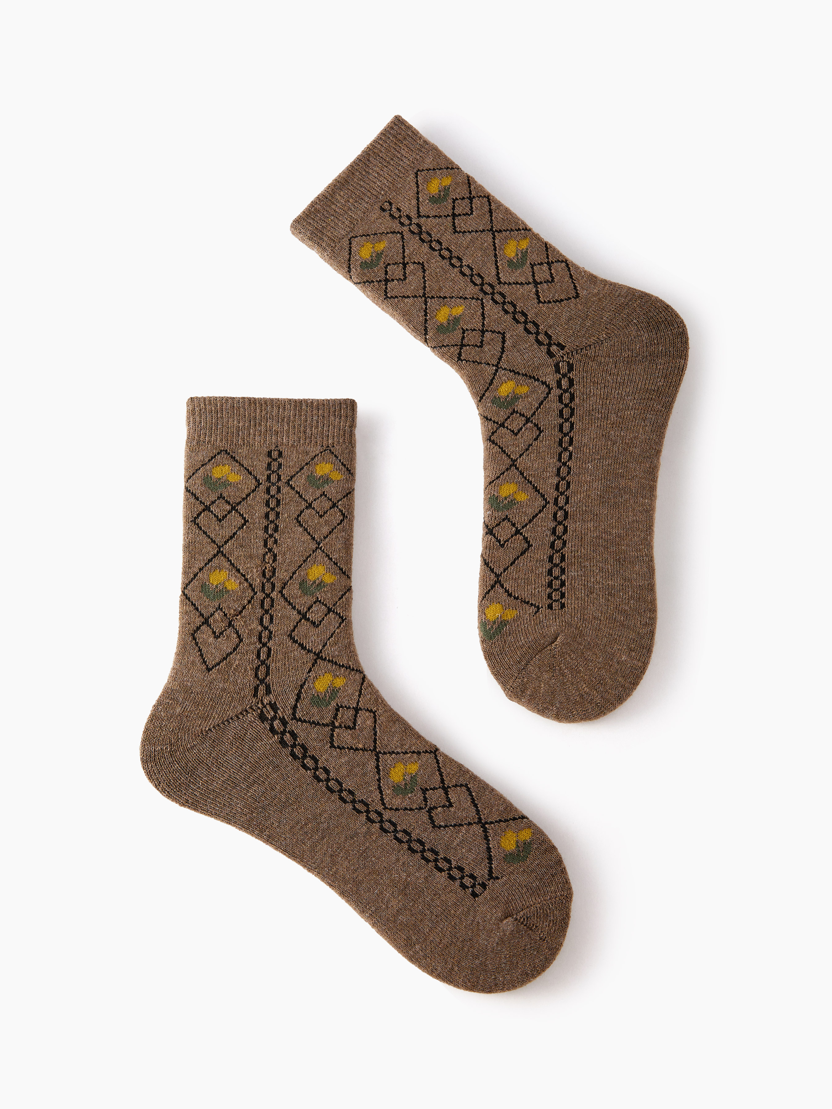 3 PAIRS FLOWER CREW SOCKS