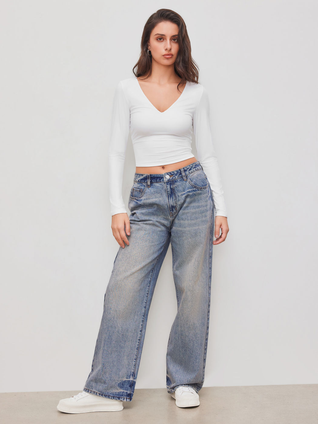 Cider Denim Low Rise Solid Pocket Straight Leg Jeans
