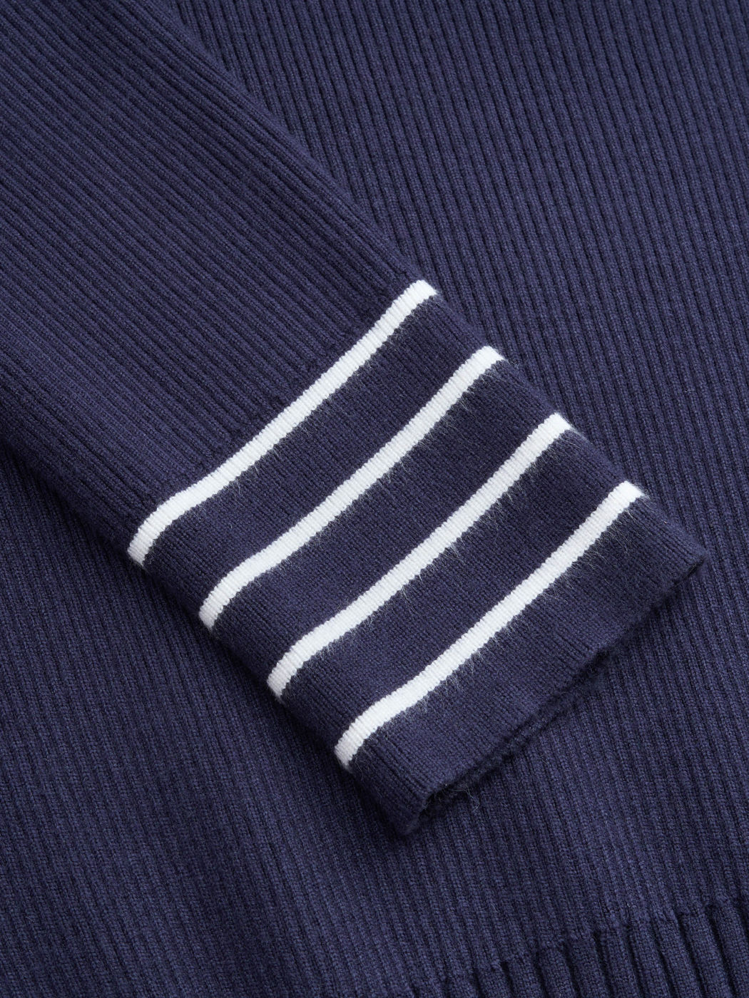 Knit Off-shoulder Striped Long Sleeve Top