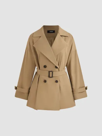 Double Breasted Trench Coat With Belt