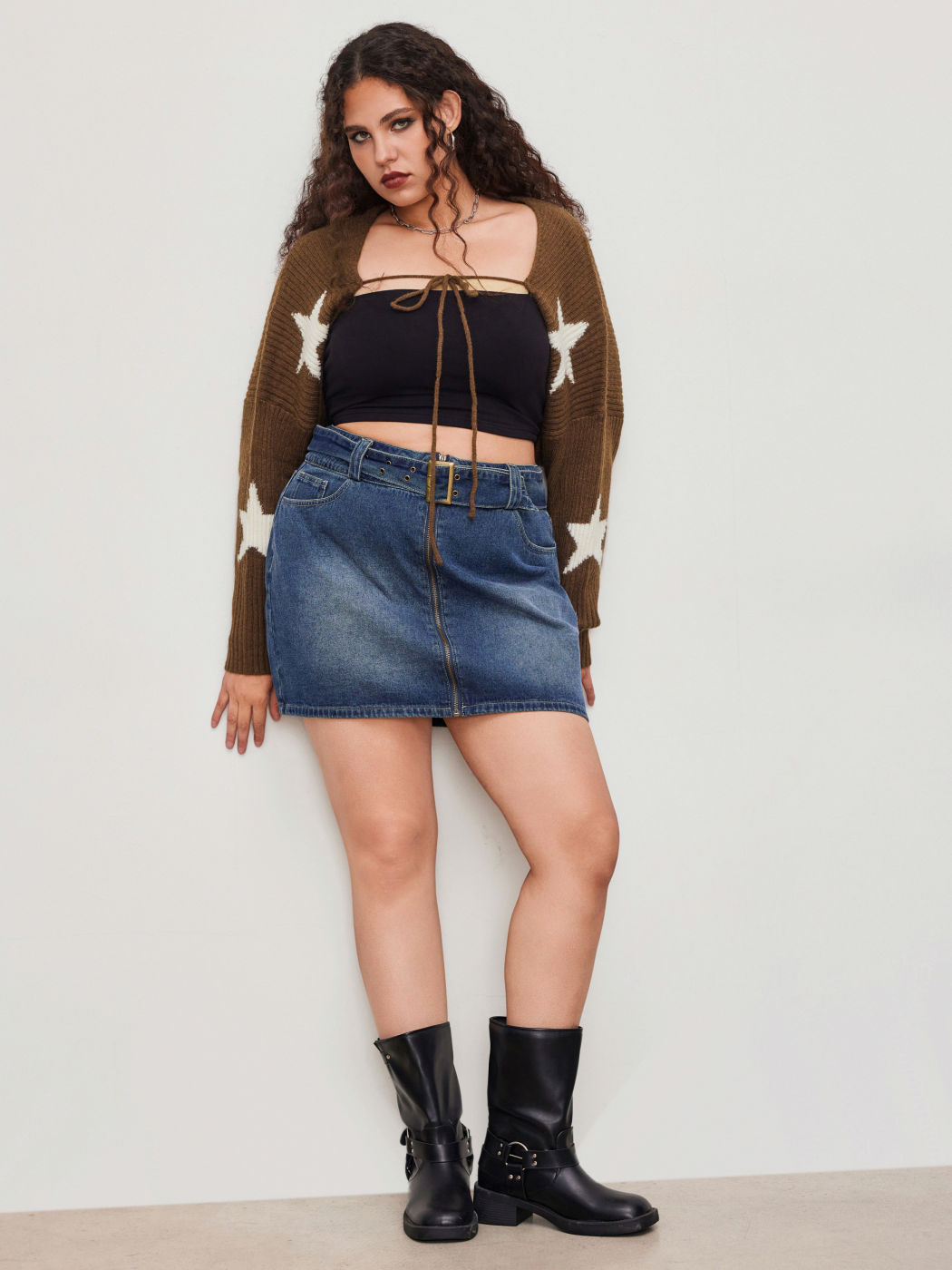 Knit Star Knotted Cardigan Curve & Plus