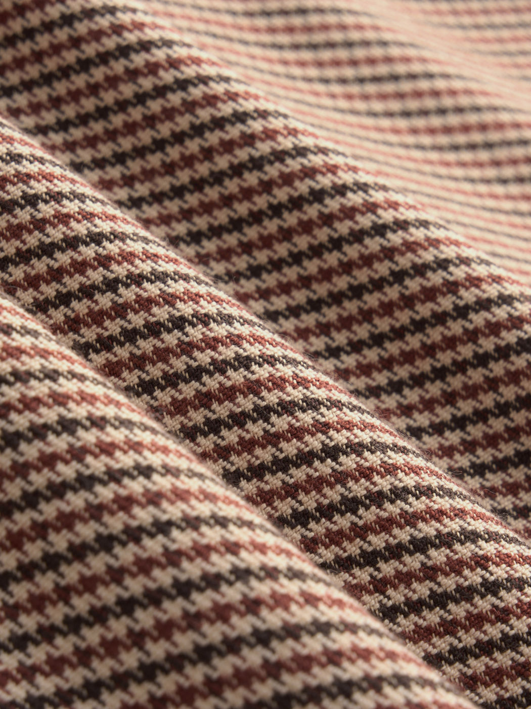High Rise Houndstooth Tasche Maxirock mit Gürtel