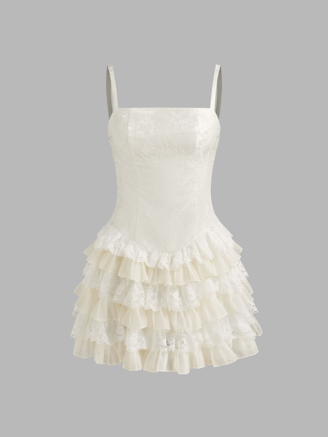 Blumiges Spitzenminikleid
