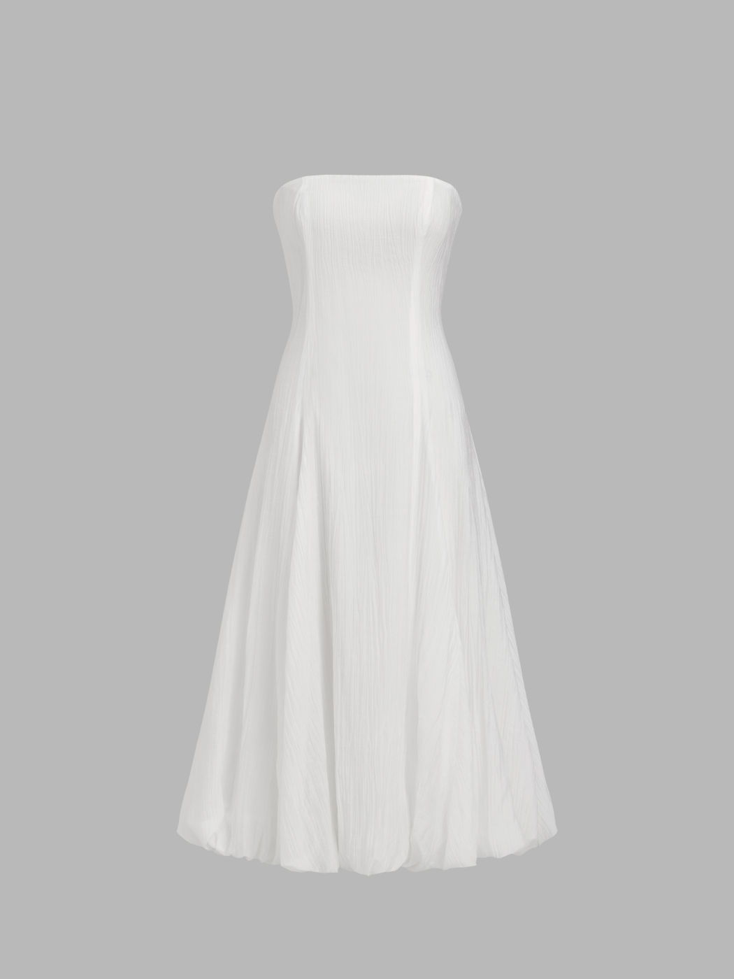 Maxikleid mit einstellbaren Riemen und Blasenabschluss