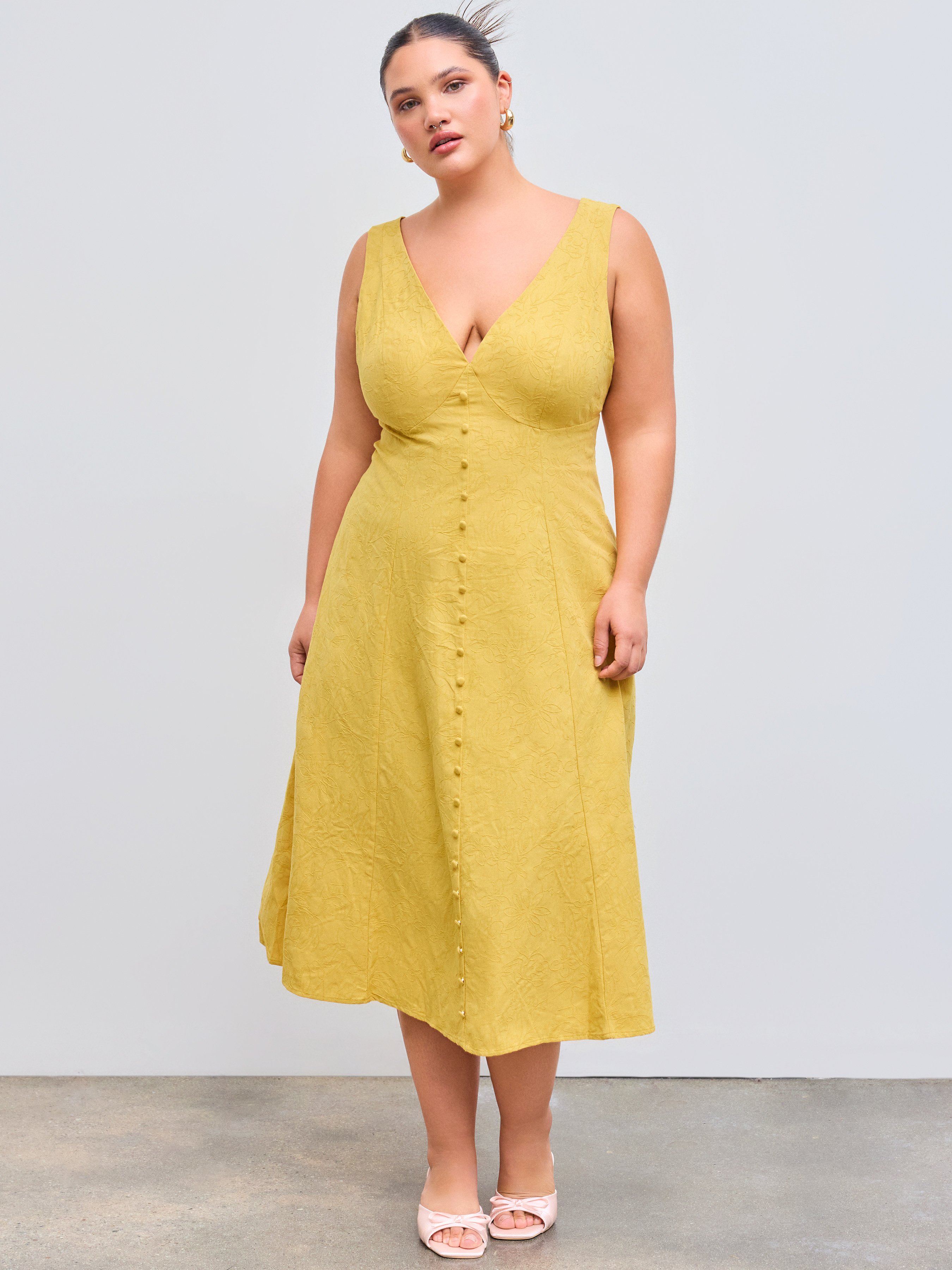 JUST WONDERING WOVEN MIDI DRESS main image 0