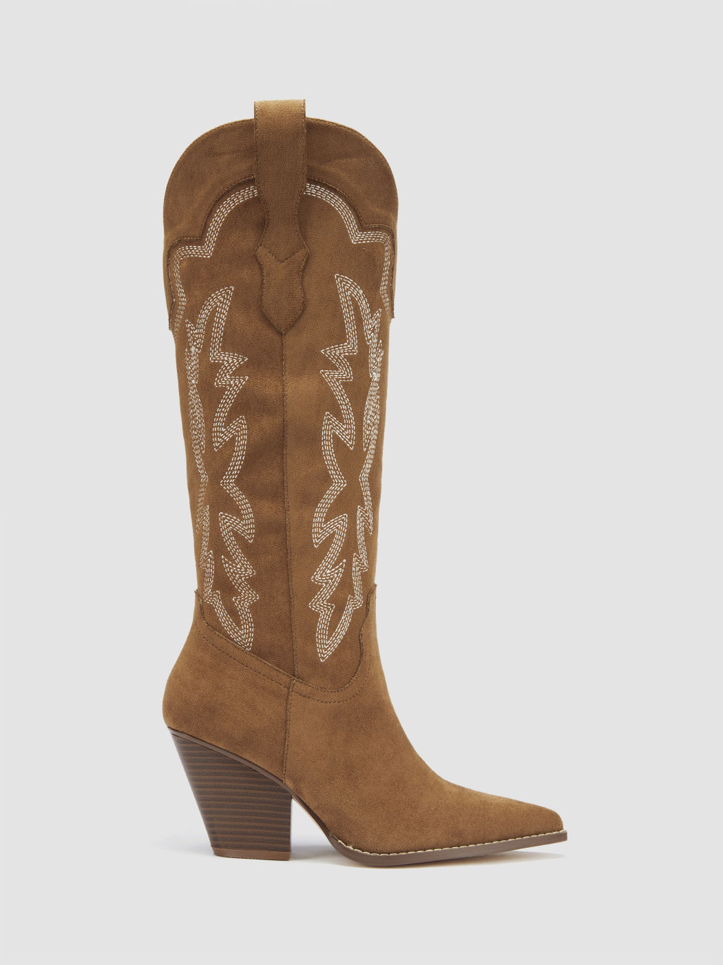 Bestickte Wildleder-Kniehohe Stiefel