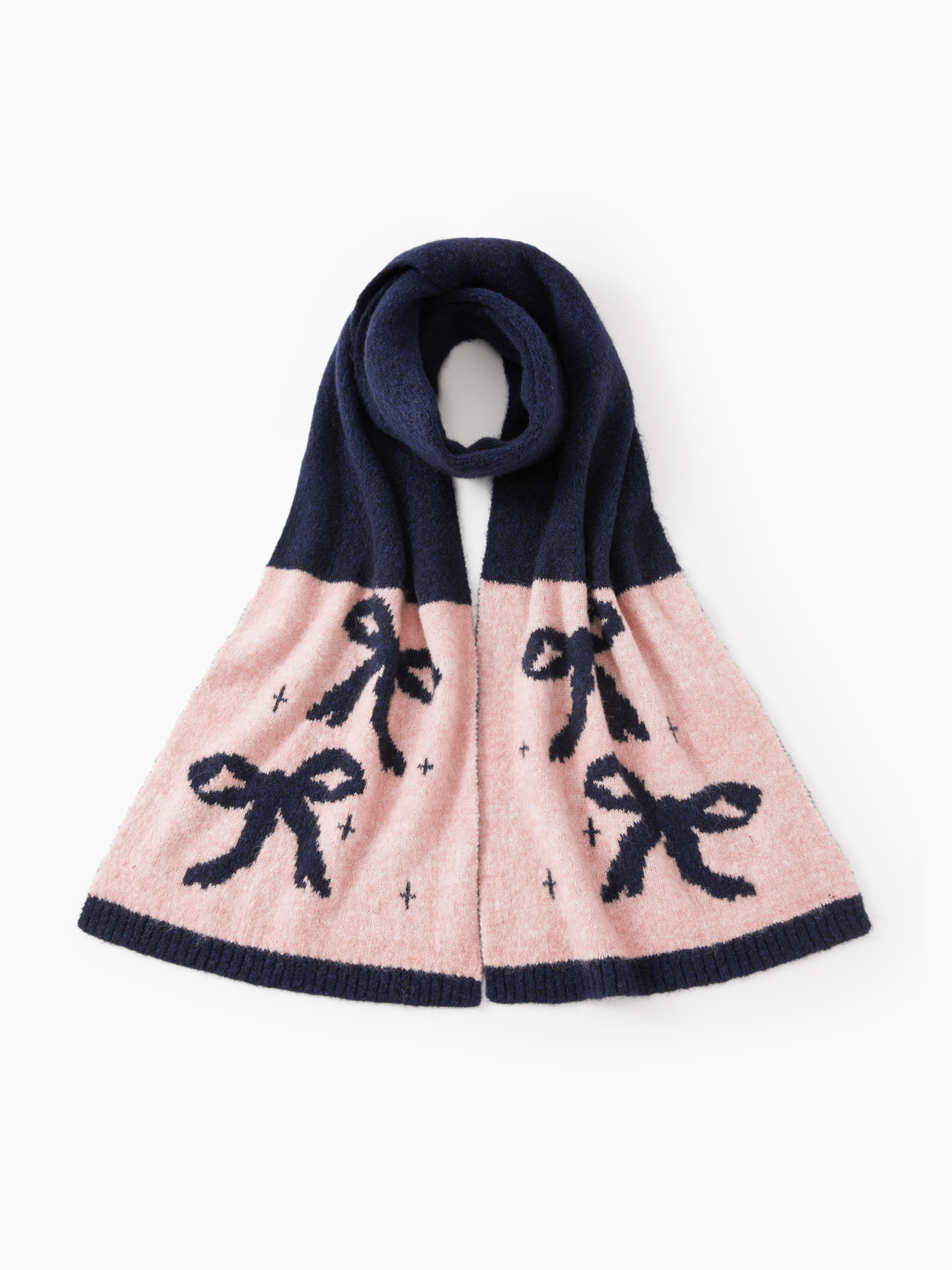 Schleifen Zweifarbiger Schal