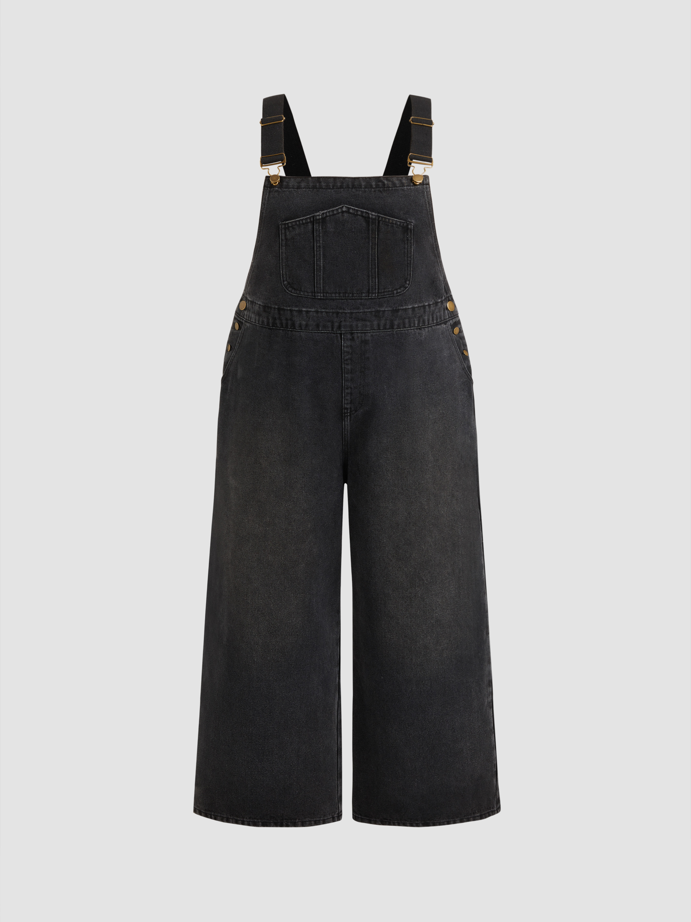 【SATIIIZ】Doel cut quilted denim jumper Farmer's Market Cutie Denim Jumpsuit - Medium Wash | Fashion