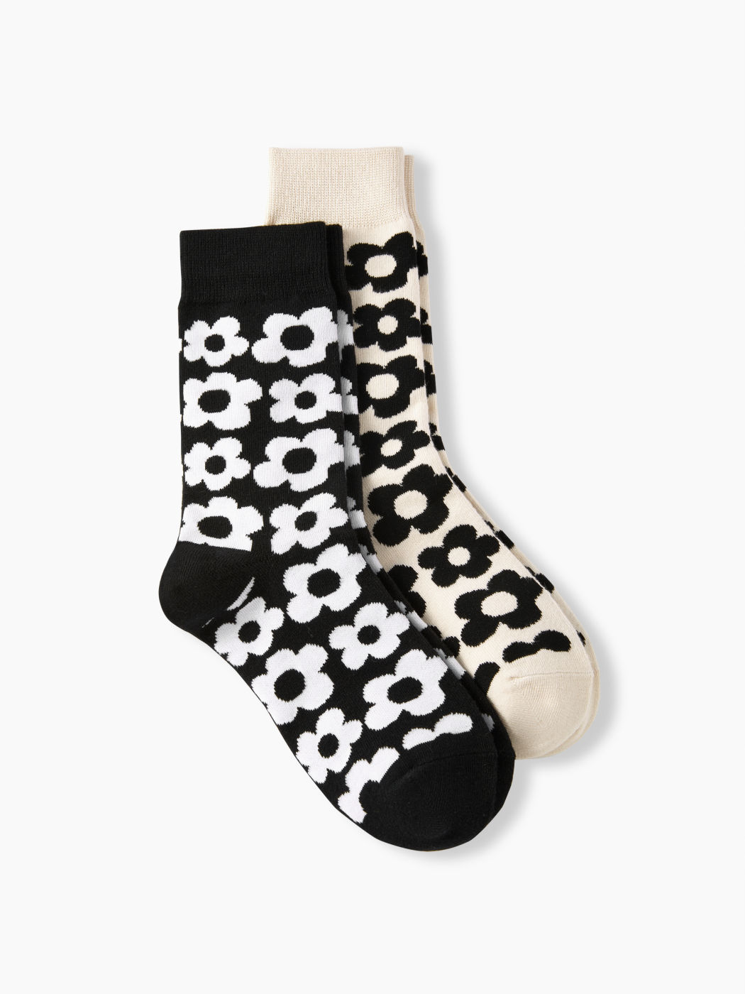 2 PAIRS FLOWER CREW SOCKS