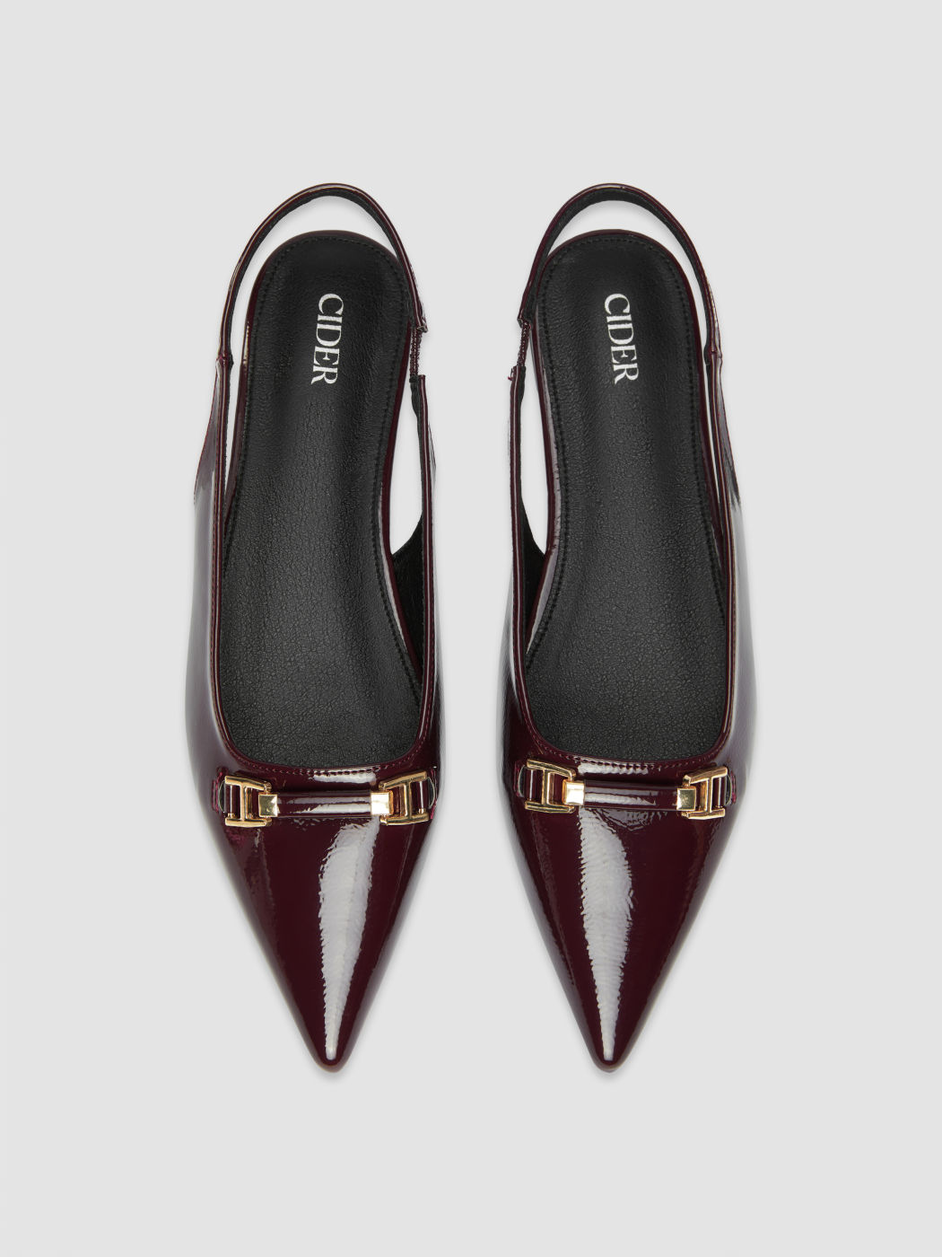 BUCKLE POINTED TOE SLINGBACK FLATS