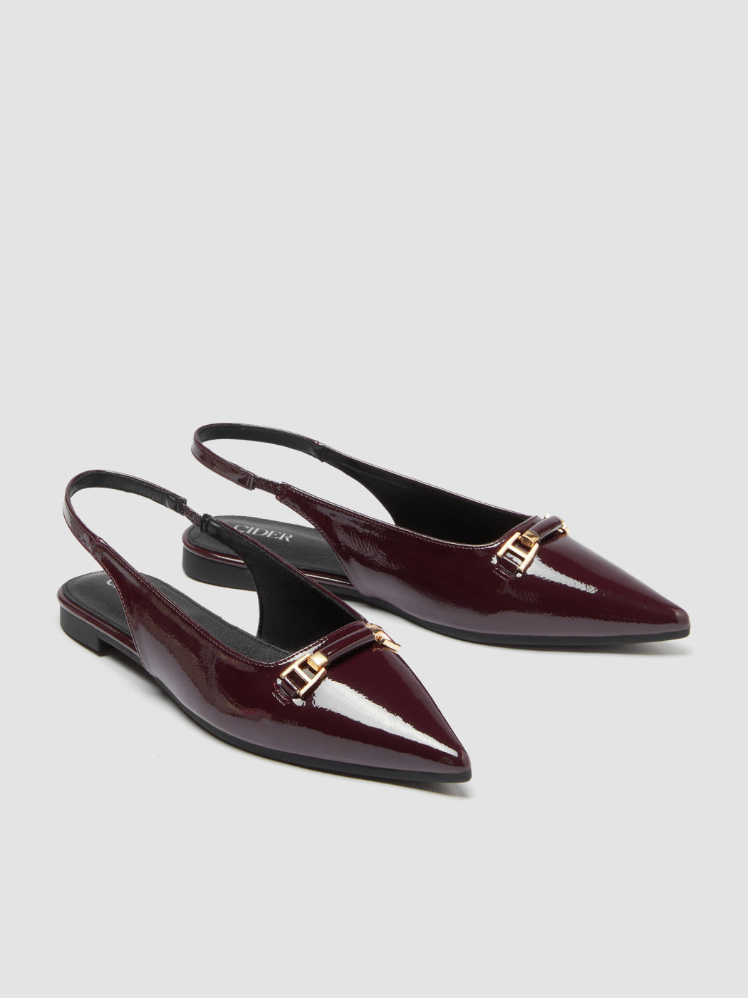 BUCKLE POINTED TOE SLINGBACK FLATS