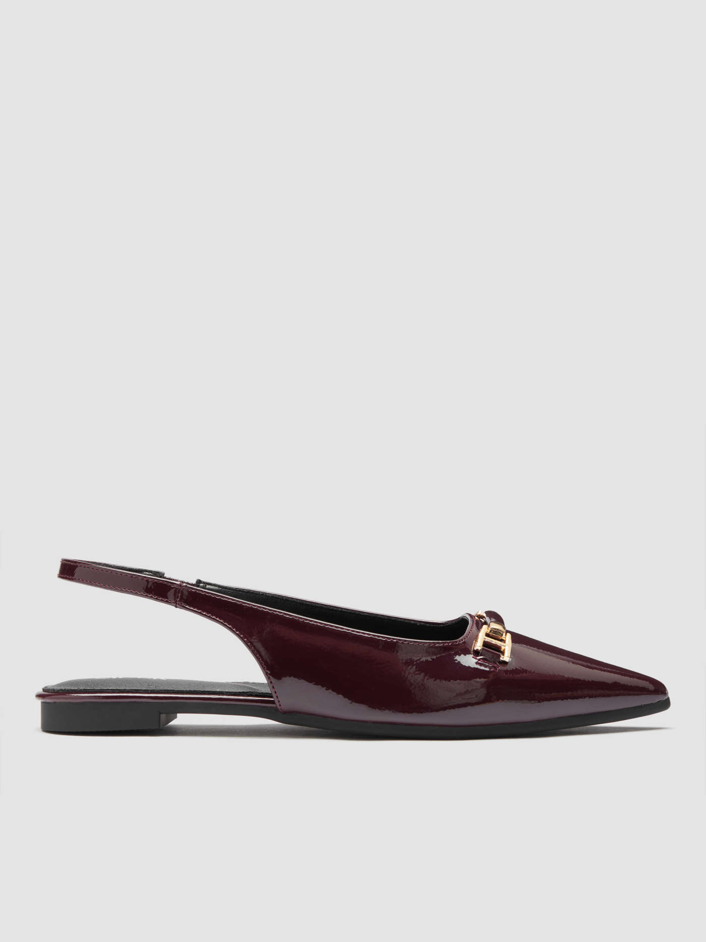 BUCKLE POINTED TOE SLINGBACK FLATS