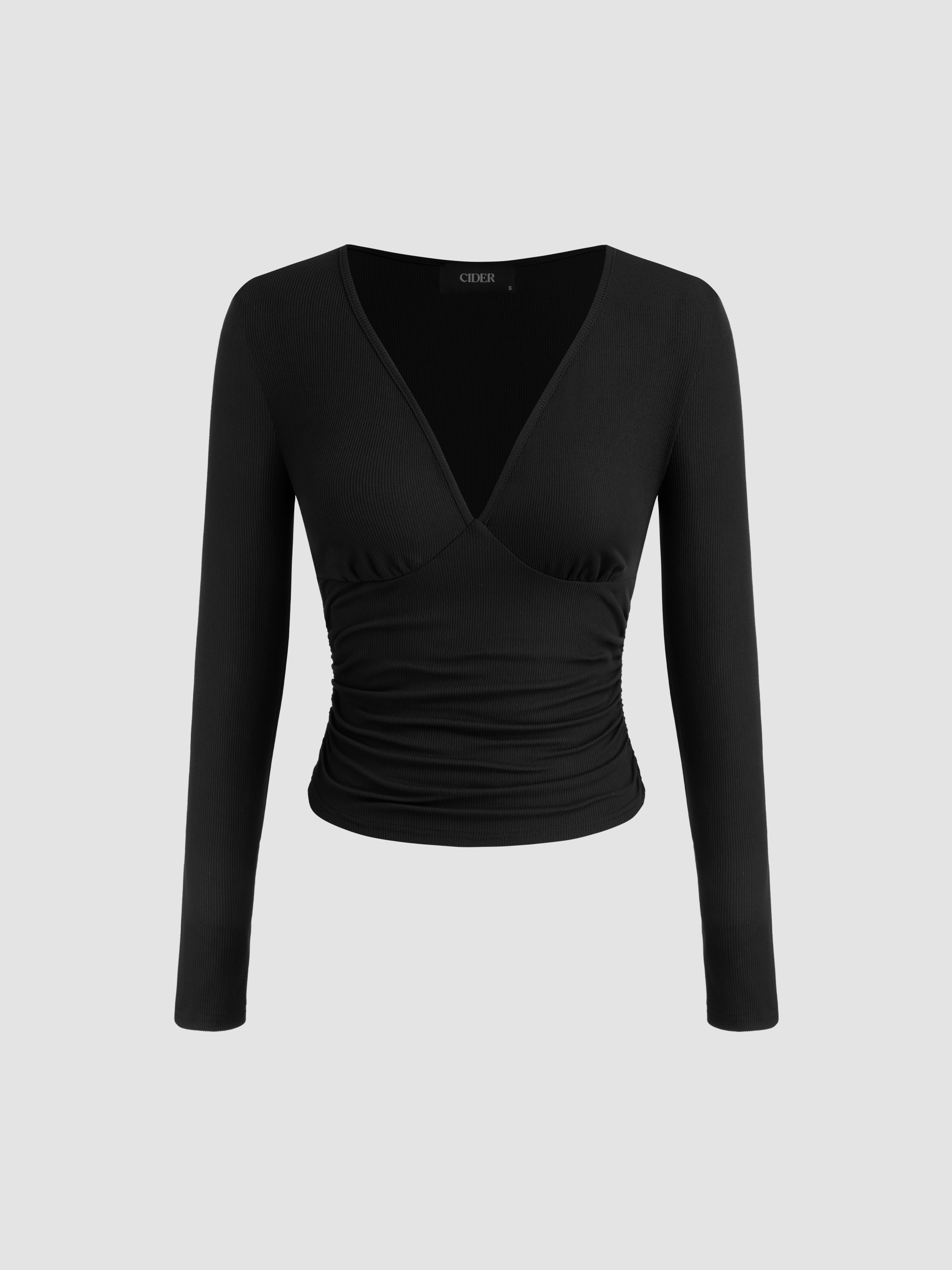 トップス Craft Fabric Layered U-neck T-shirt Craft Fabric Layered U-neck T-shirt【oyster】 – PRY